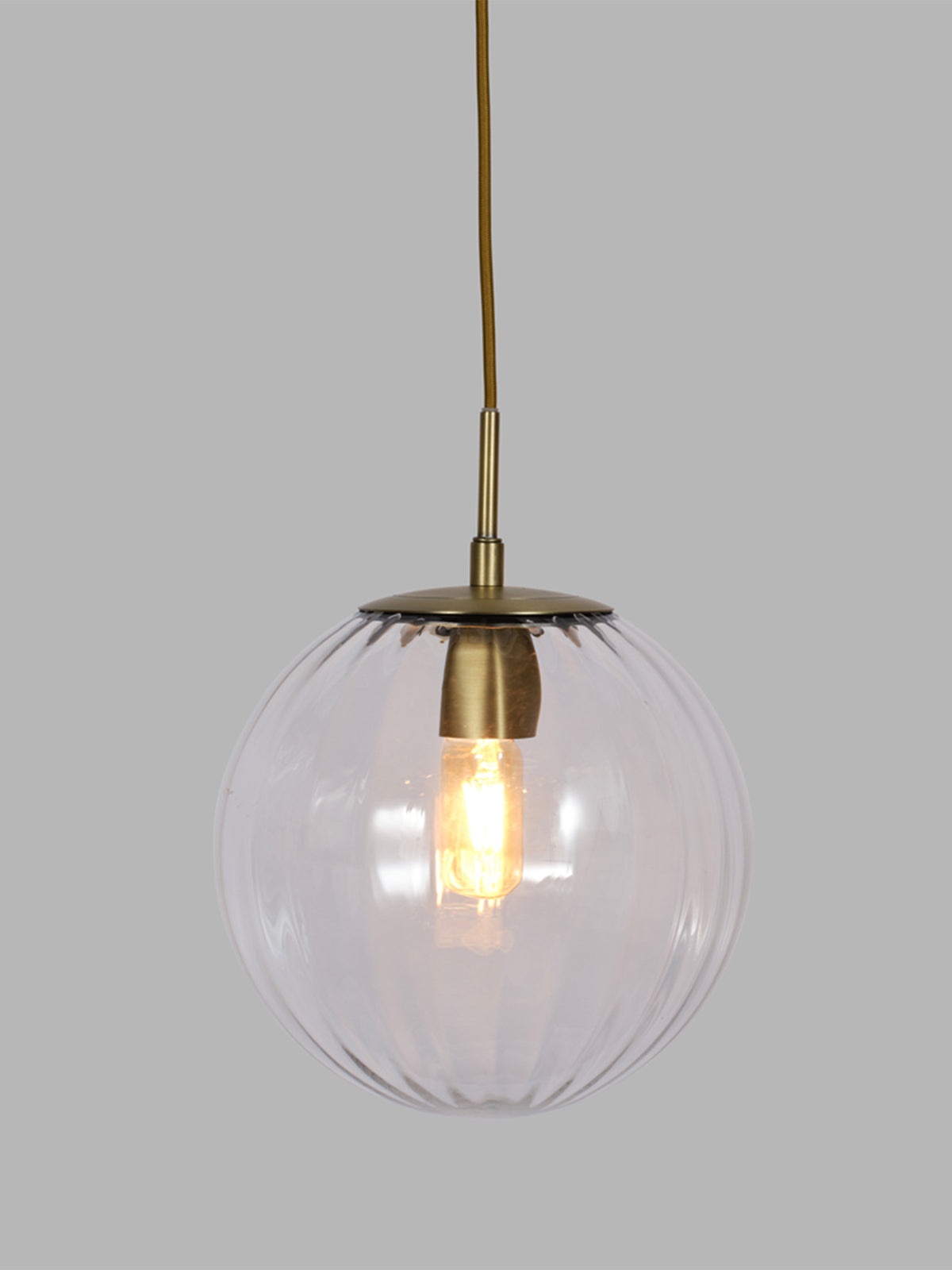 Nicholson Optic Glass Globe Pendant 25cm