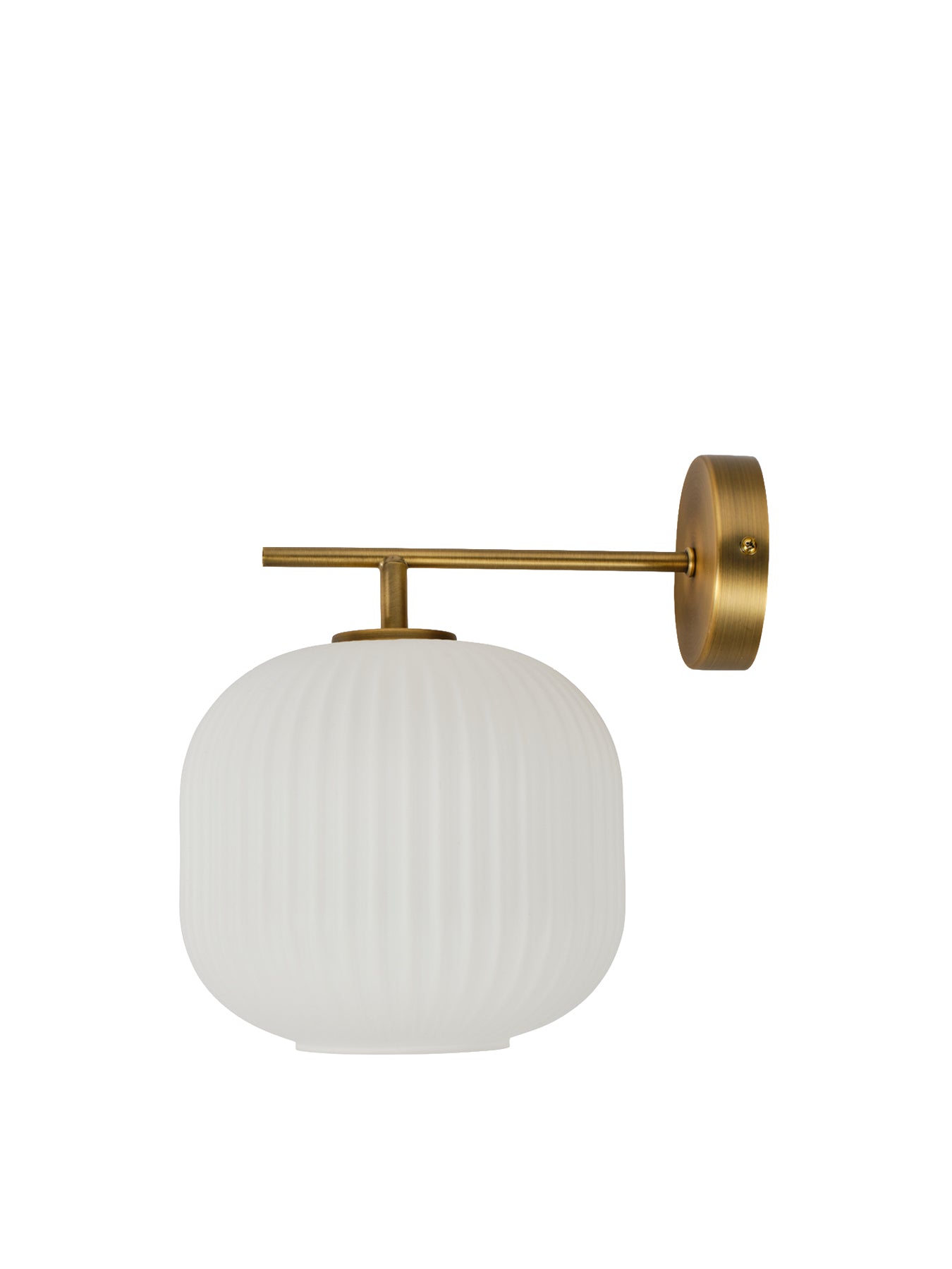 Opal Lantern Wall Light White/Bronze