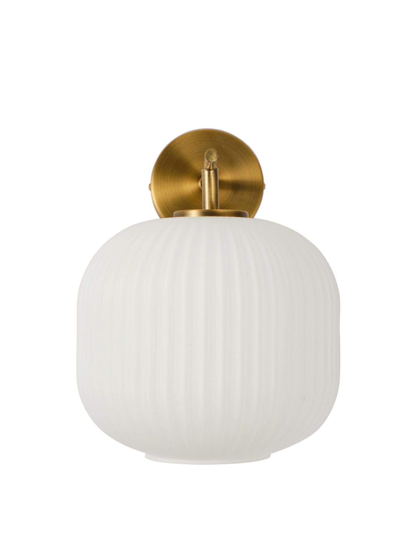Opal Lantern Wall Light White/Bronze