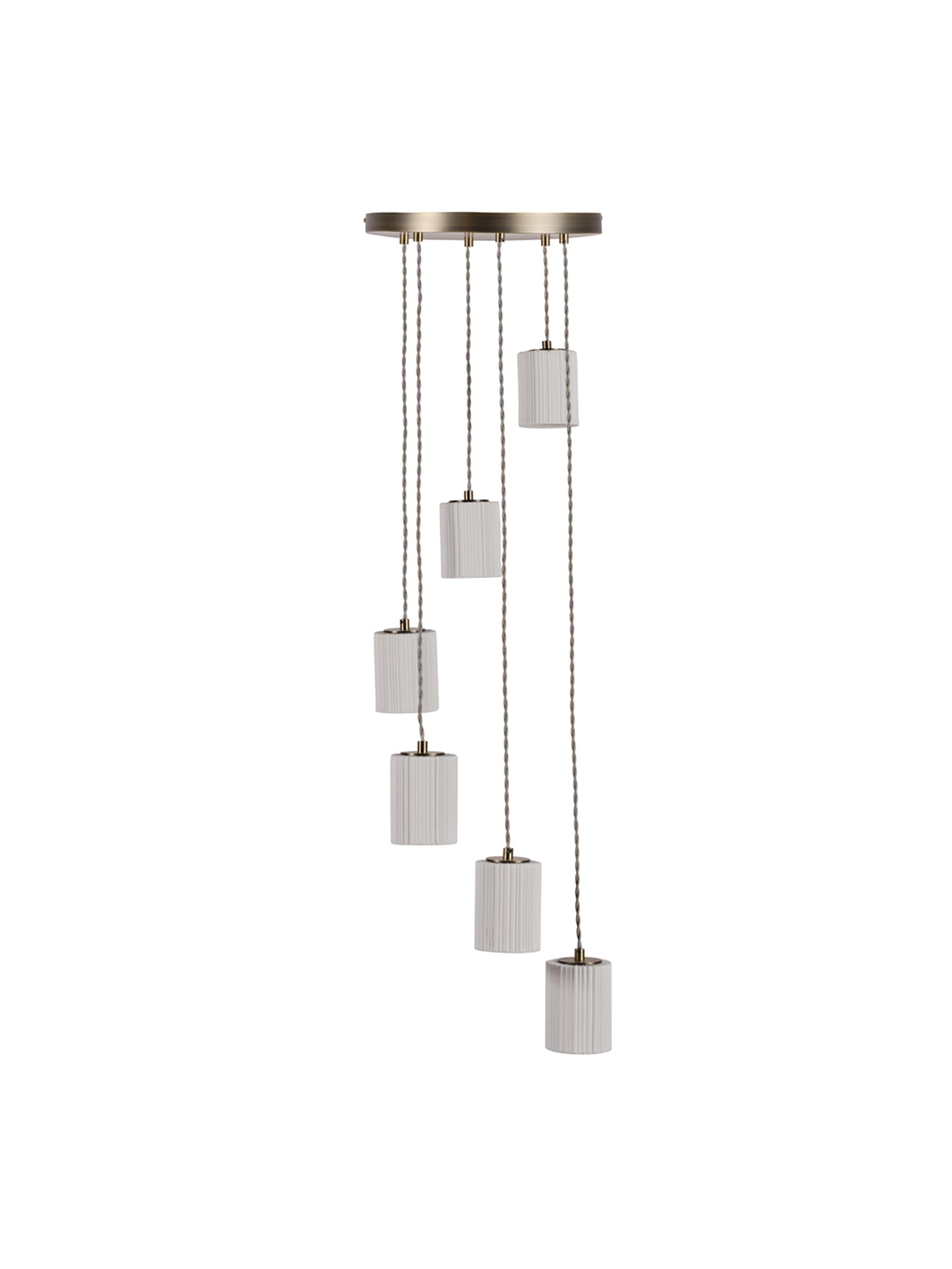 Reef Porcelain 6 Light Cluster Pendant