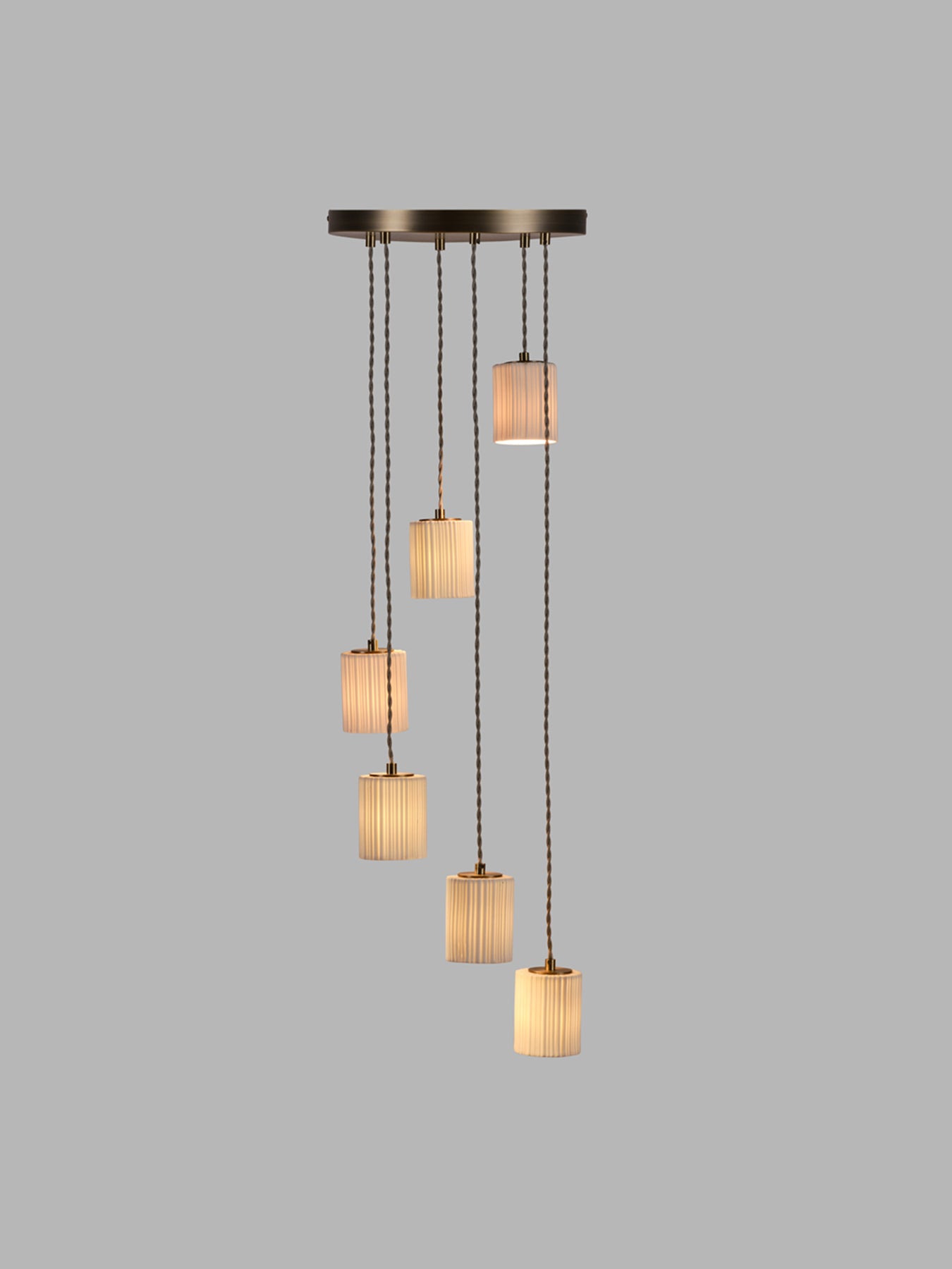 Reef Porcelain 6 Light Cluster Pendant