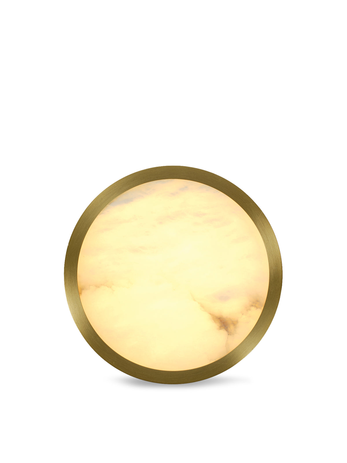 Vergano LED Wall Light Alabaster/Brass IP44