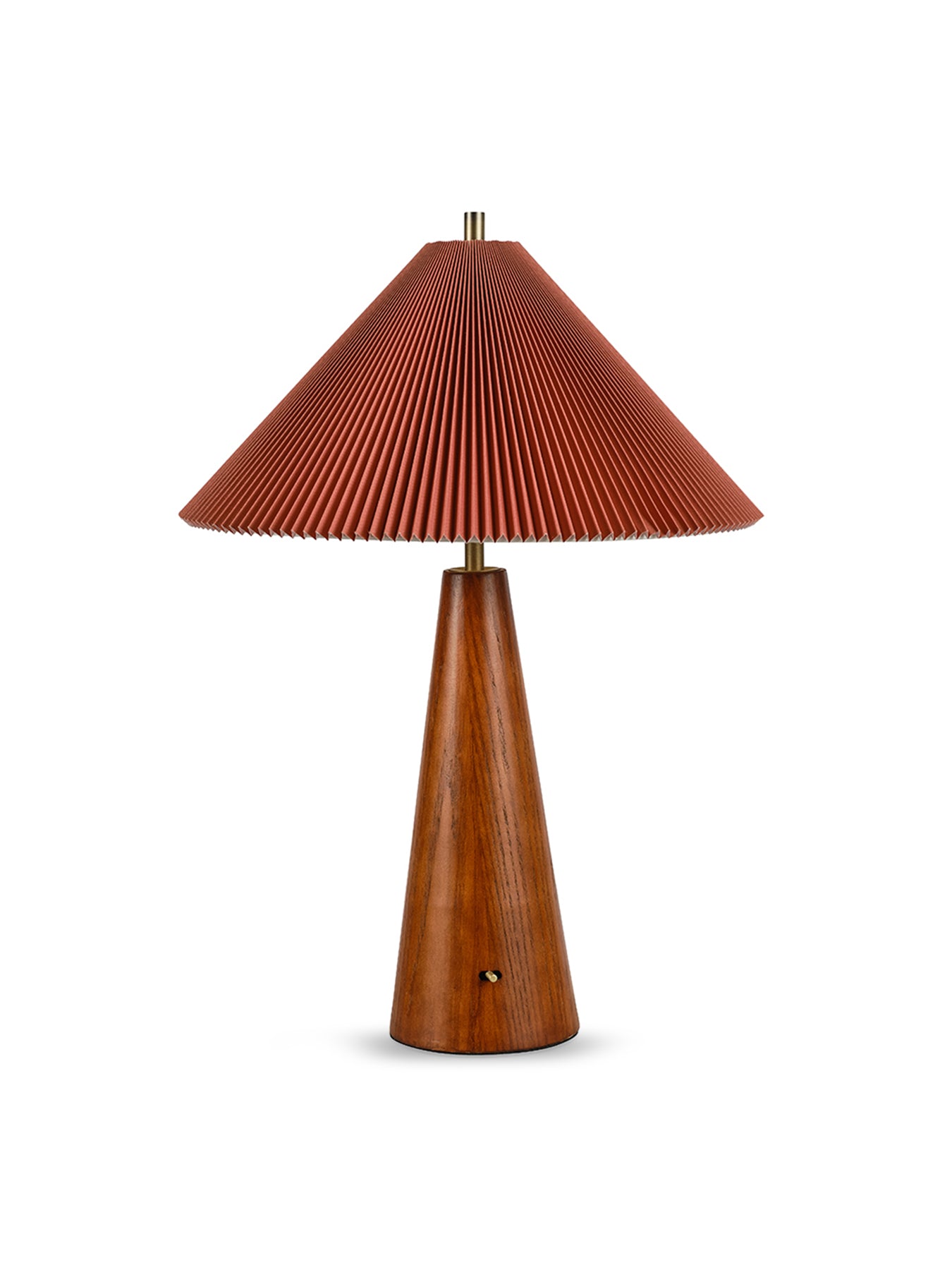 Woodland Table Lamp Rust Pleat/Wood