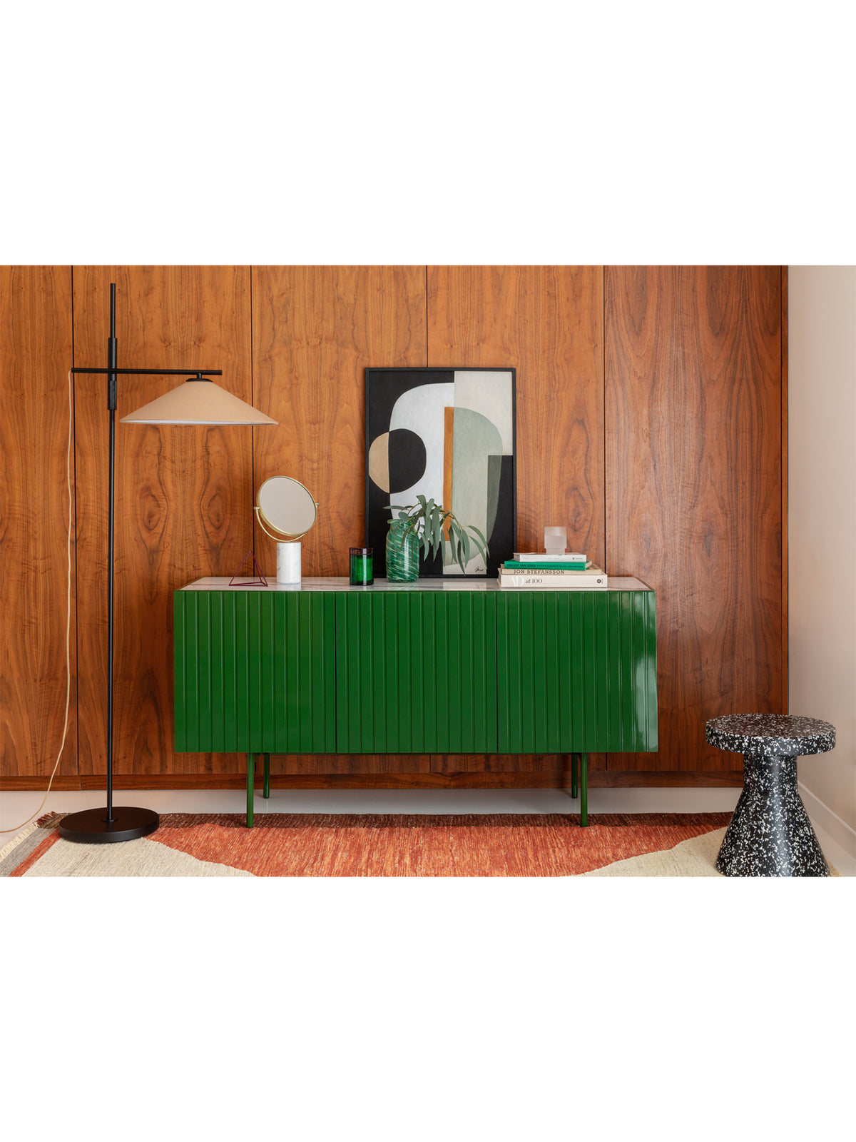 Armstrong Adjustable Floor Lamp Black/Green