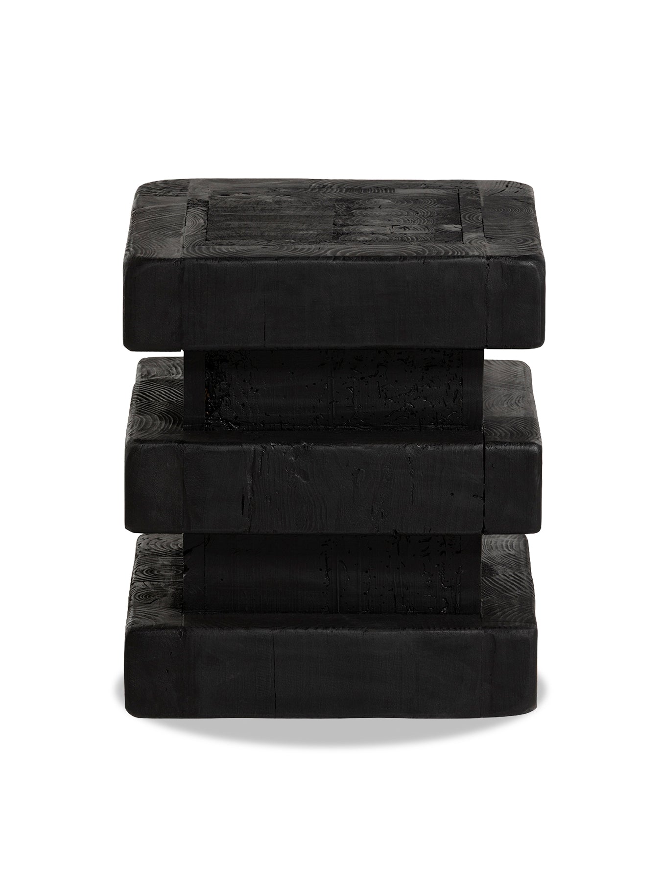 Wicken Recycled Pine Black Stool
