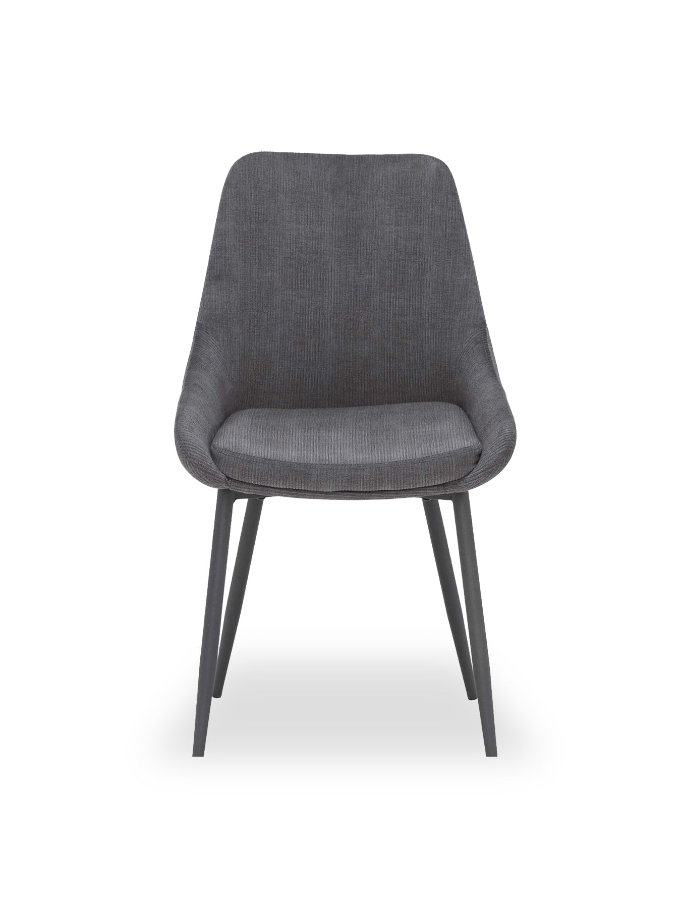 Emmett Cord Fabric Dining Chair Grey
