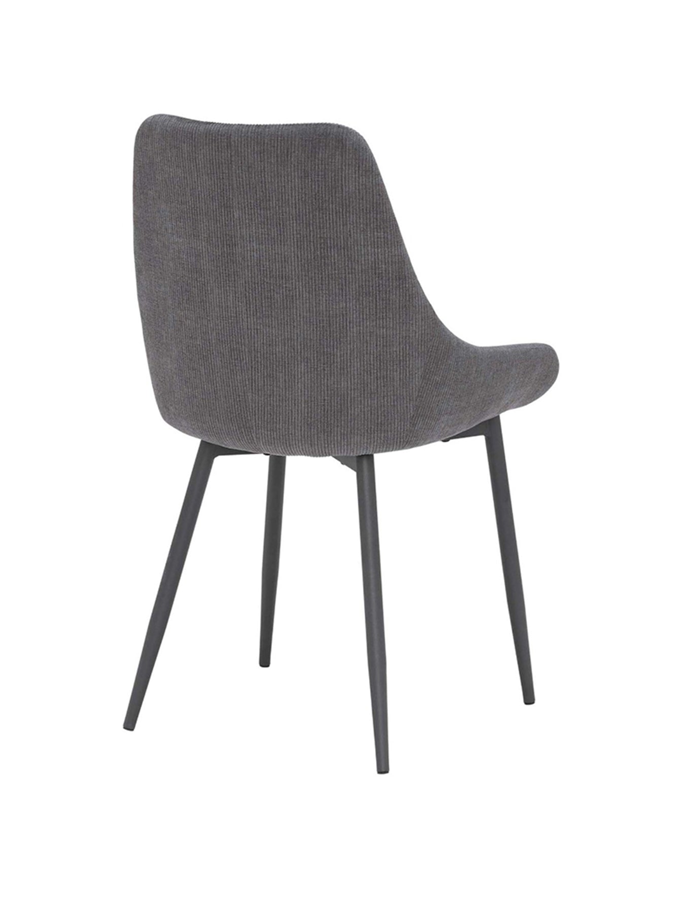 Emmett Cord Fabric Dining Chair Grey