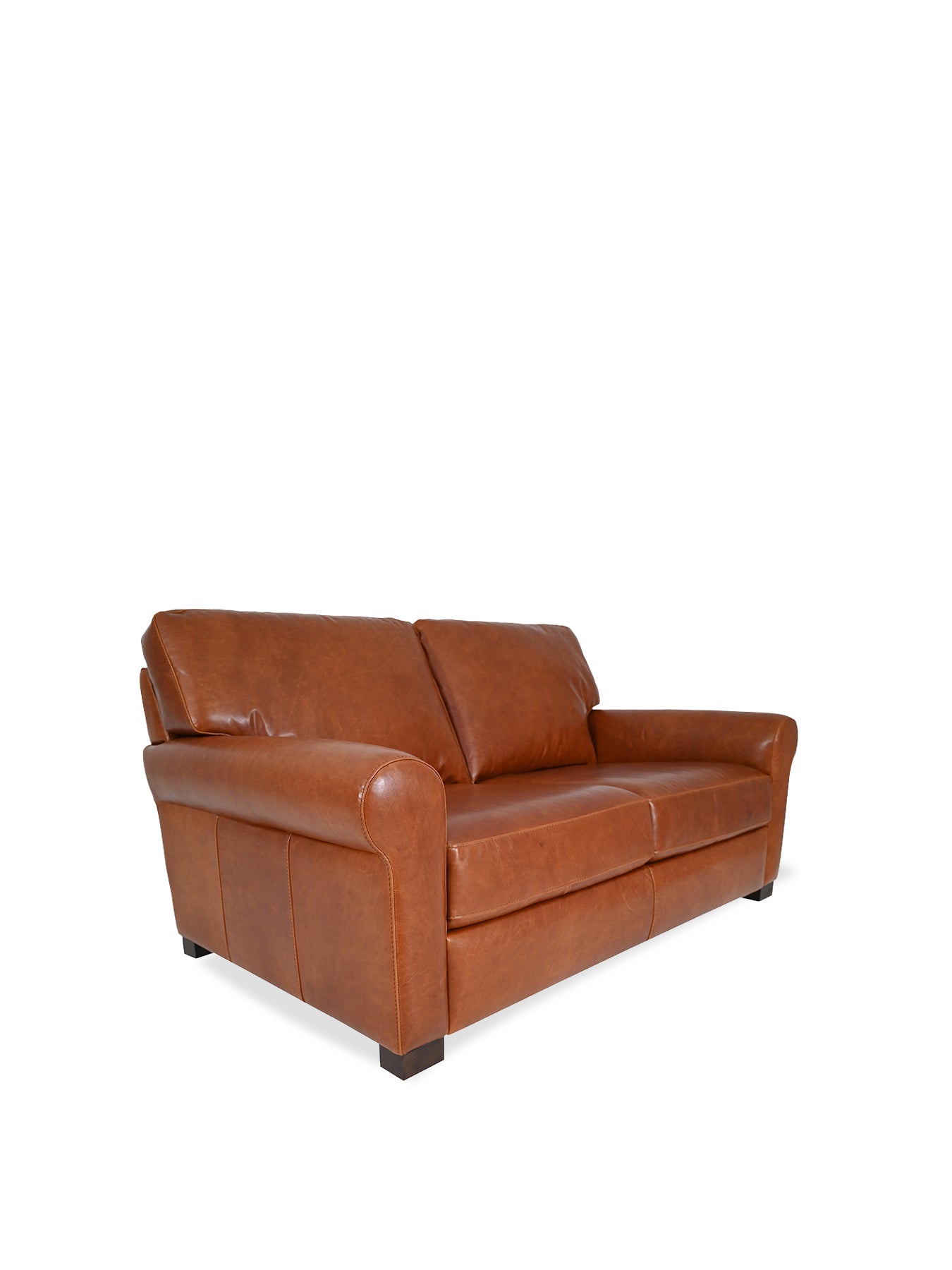 Rendola Brown Leather Loveseat