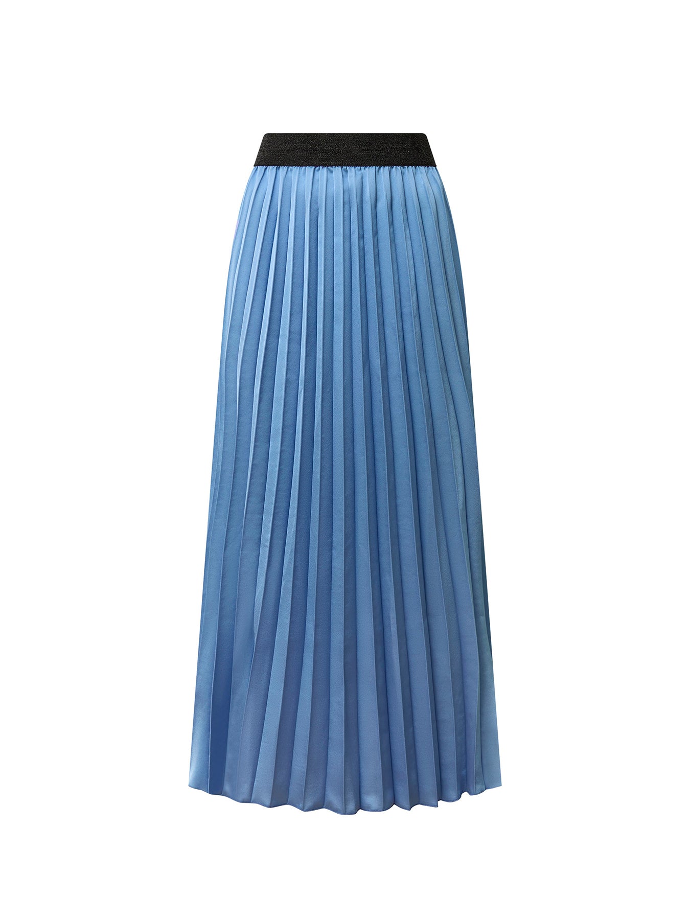 Pleated Maxi Skirt Blue
