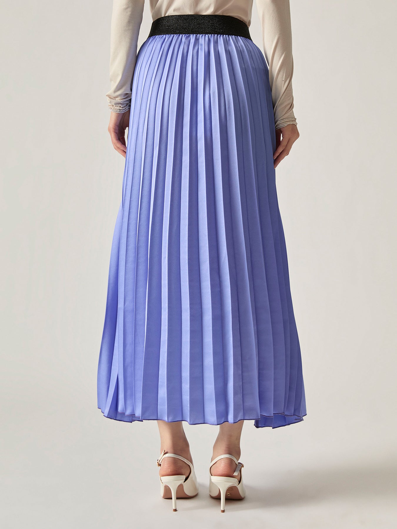 Pleated Maxi Skirt Purple