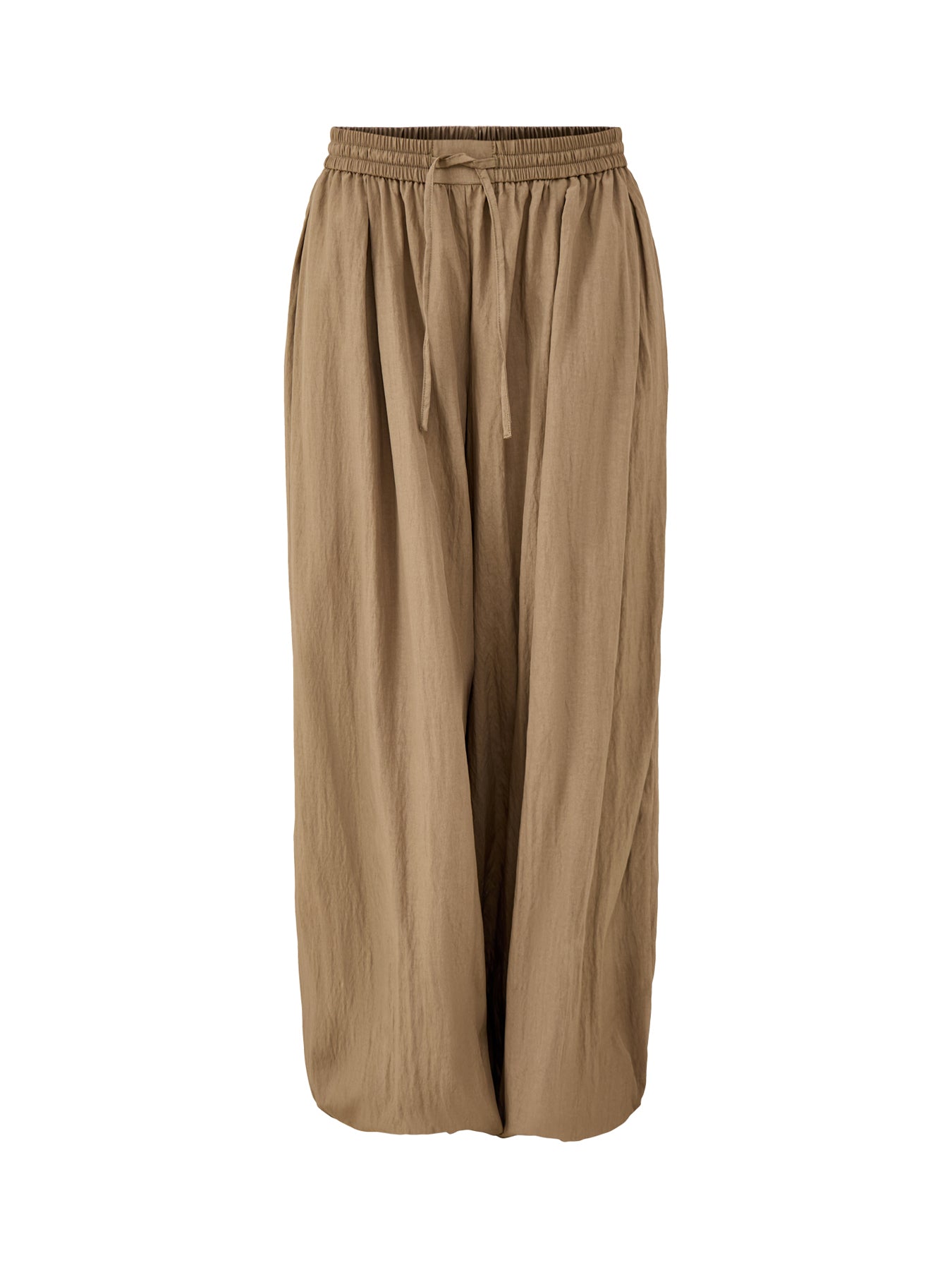 Nita Pleated Balloon Trousers Brown