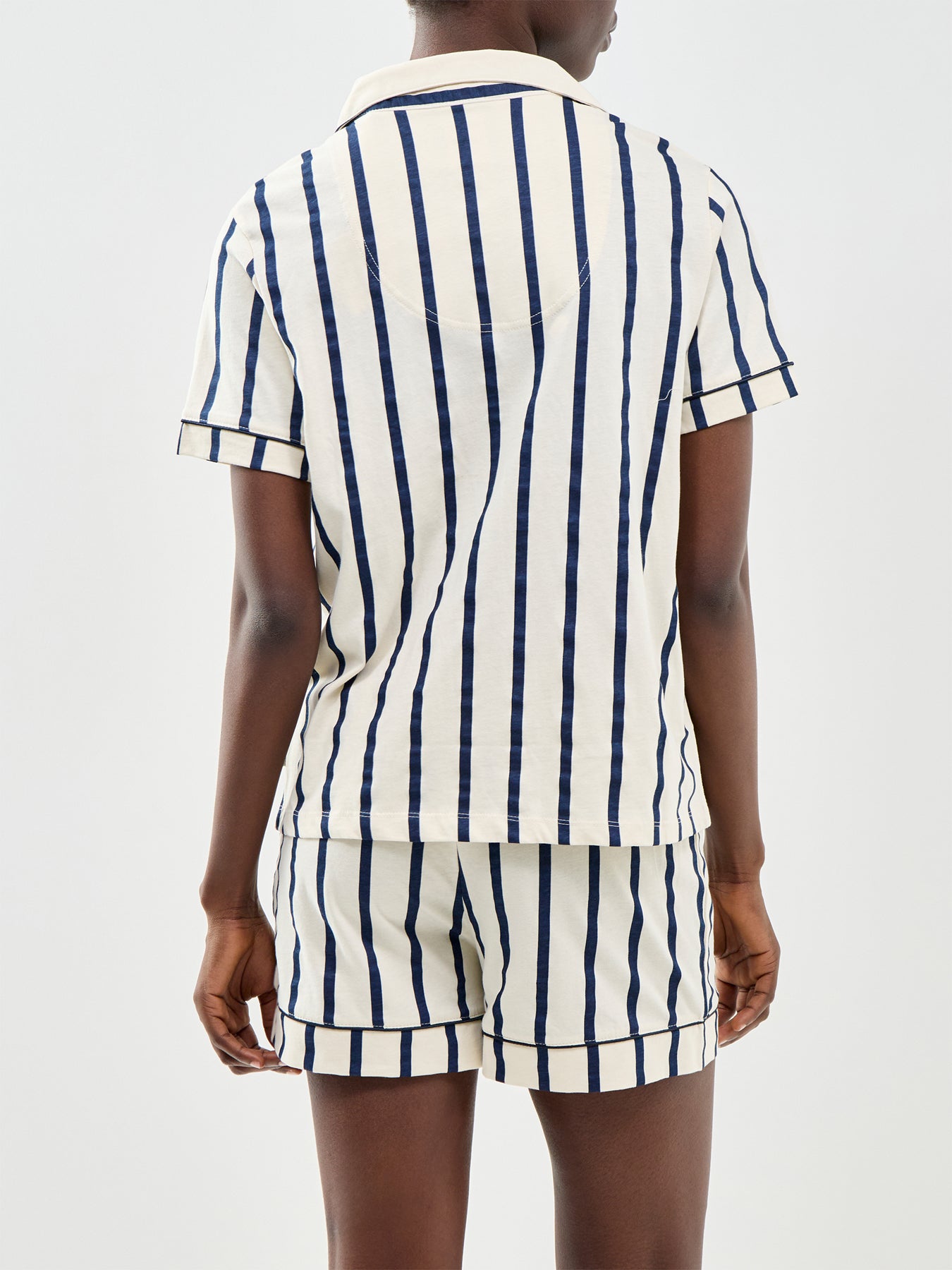 Organic Cotton Stripe Print Short Pyjama Set