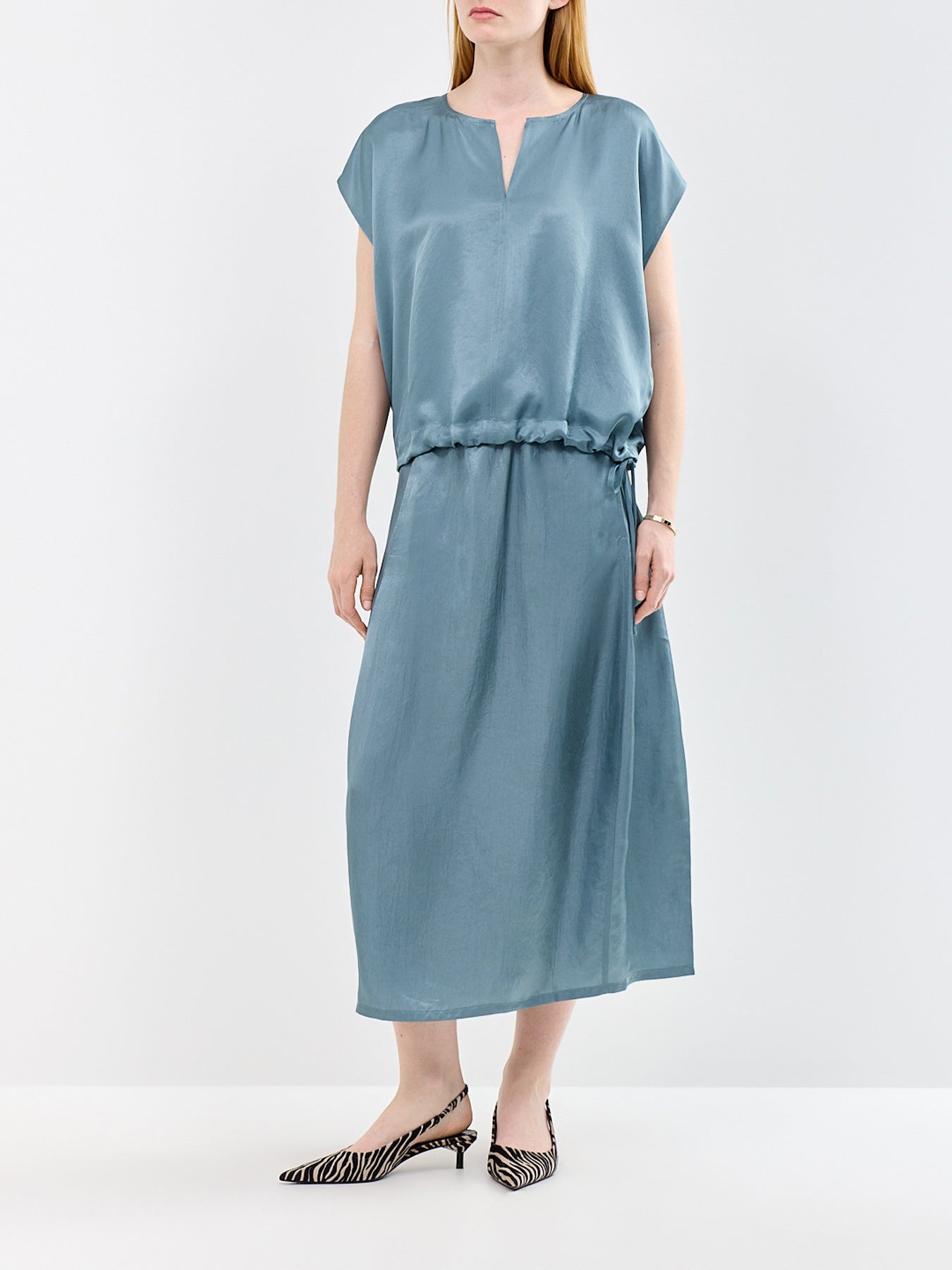 Full Length Lantern Skirt Blue
