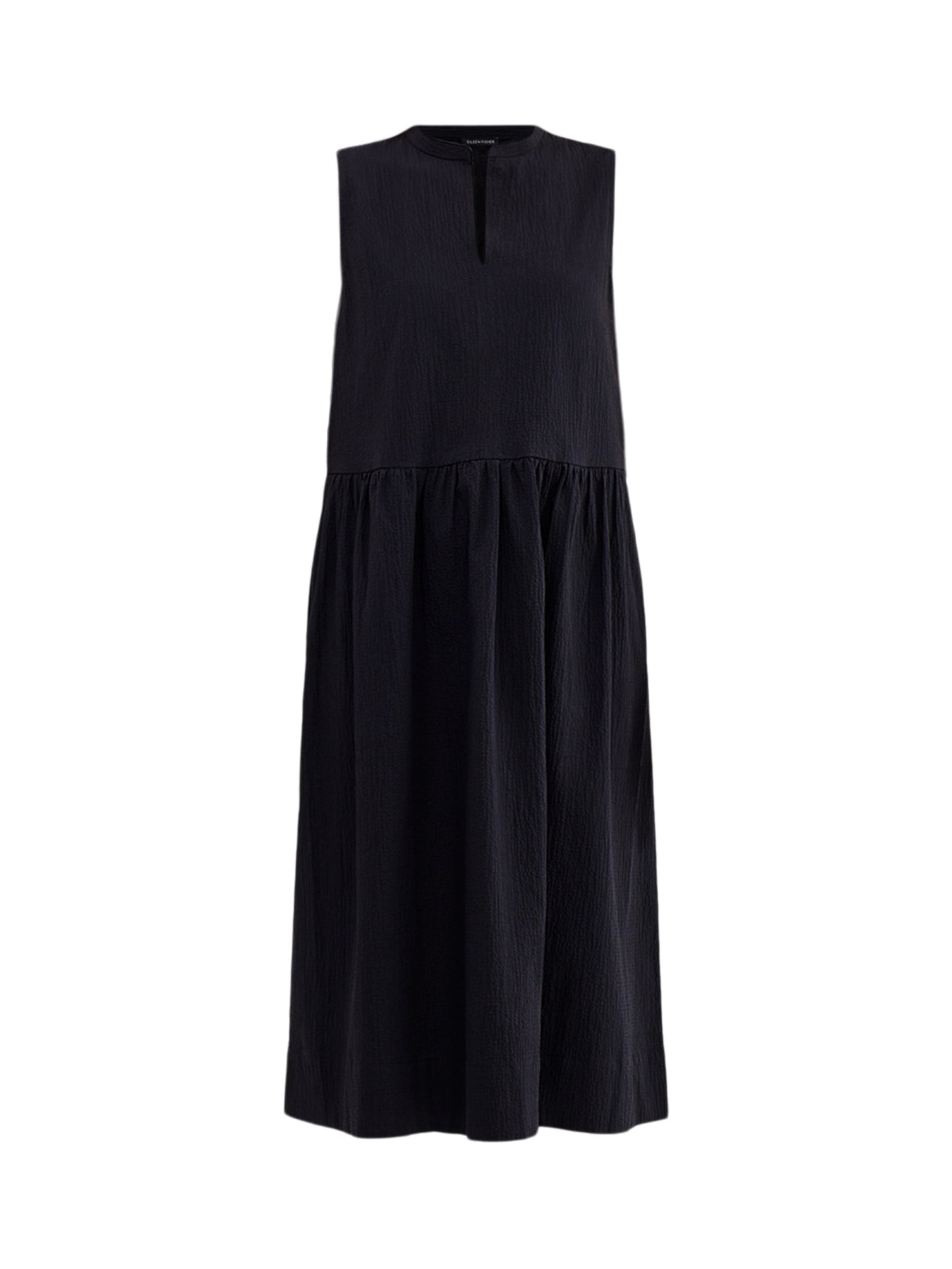 Crew Neck Shift Dress Black