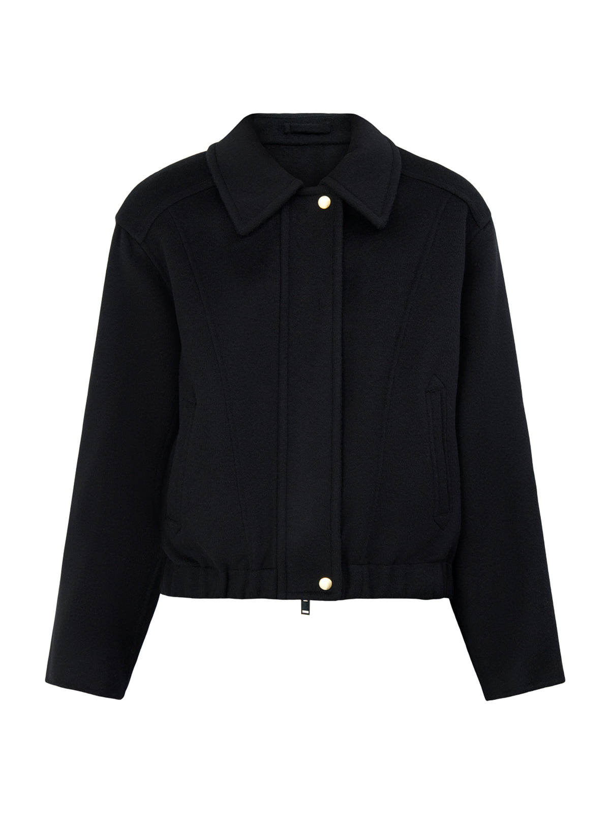 Alarico Short Wool Coat Black