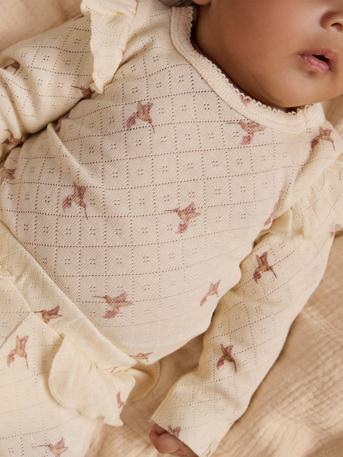 Baby Rachello Tyl Long-Sleeved Slim Fit Bodysuit - Turtledove