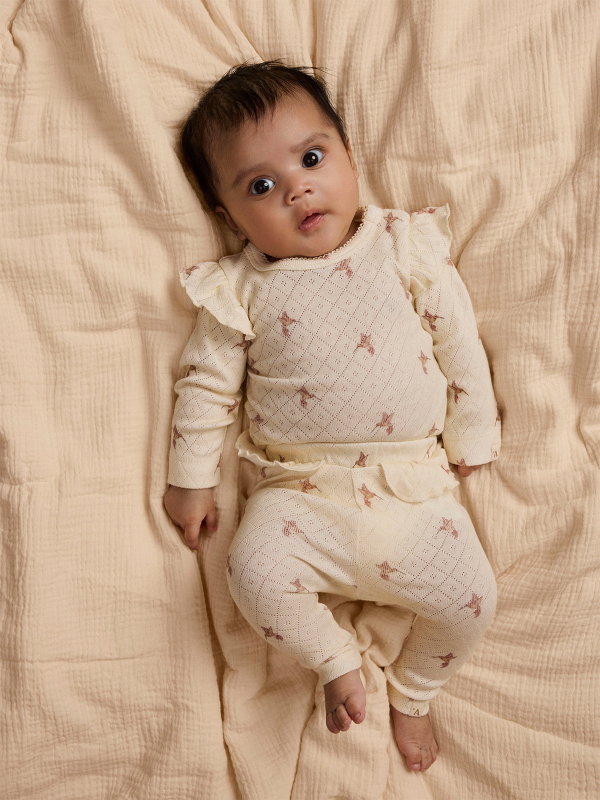 Baby Rachello Tyl Long-Sleeved Slim Fit Bodysuit - Turtledove
