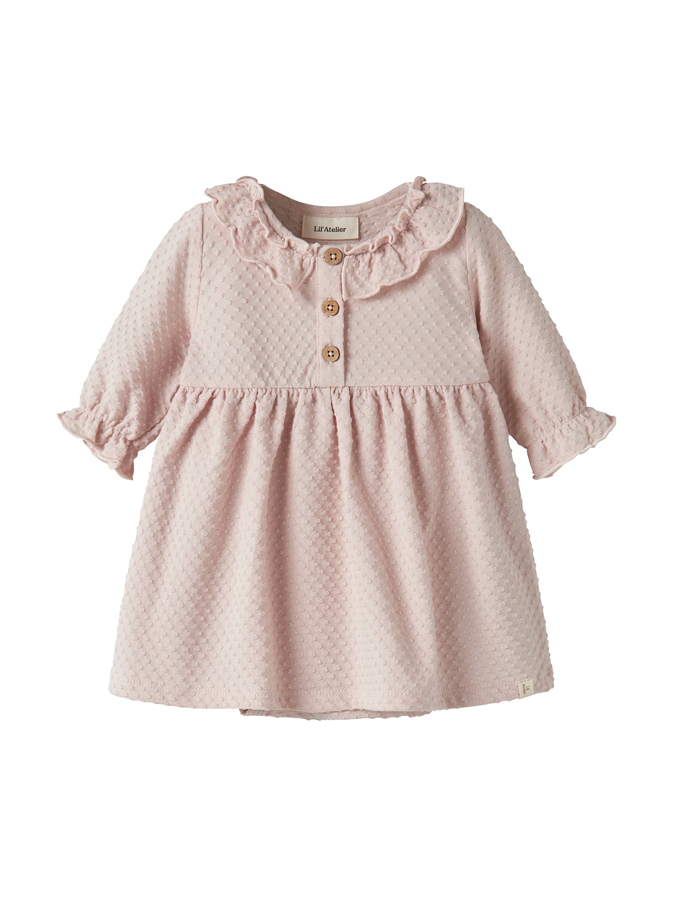 Noel Organic Cotton Long Sleeve Body Dress Pink