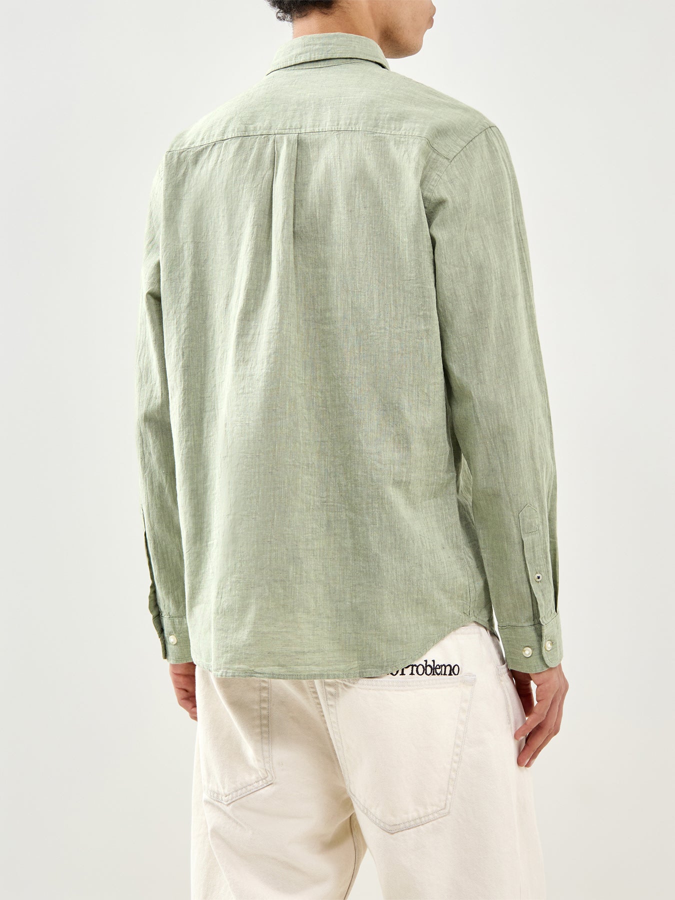 Summer Linen Blend Shirt Green