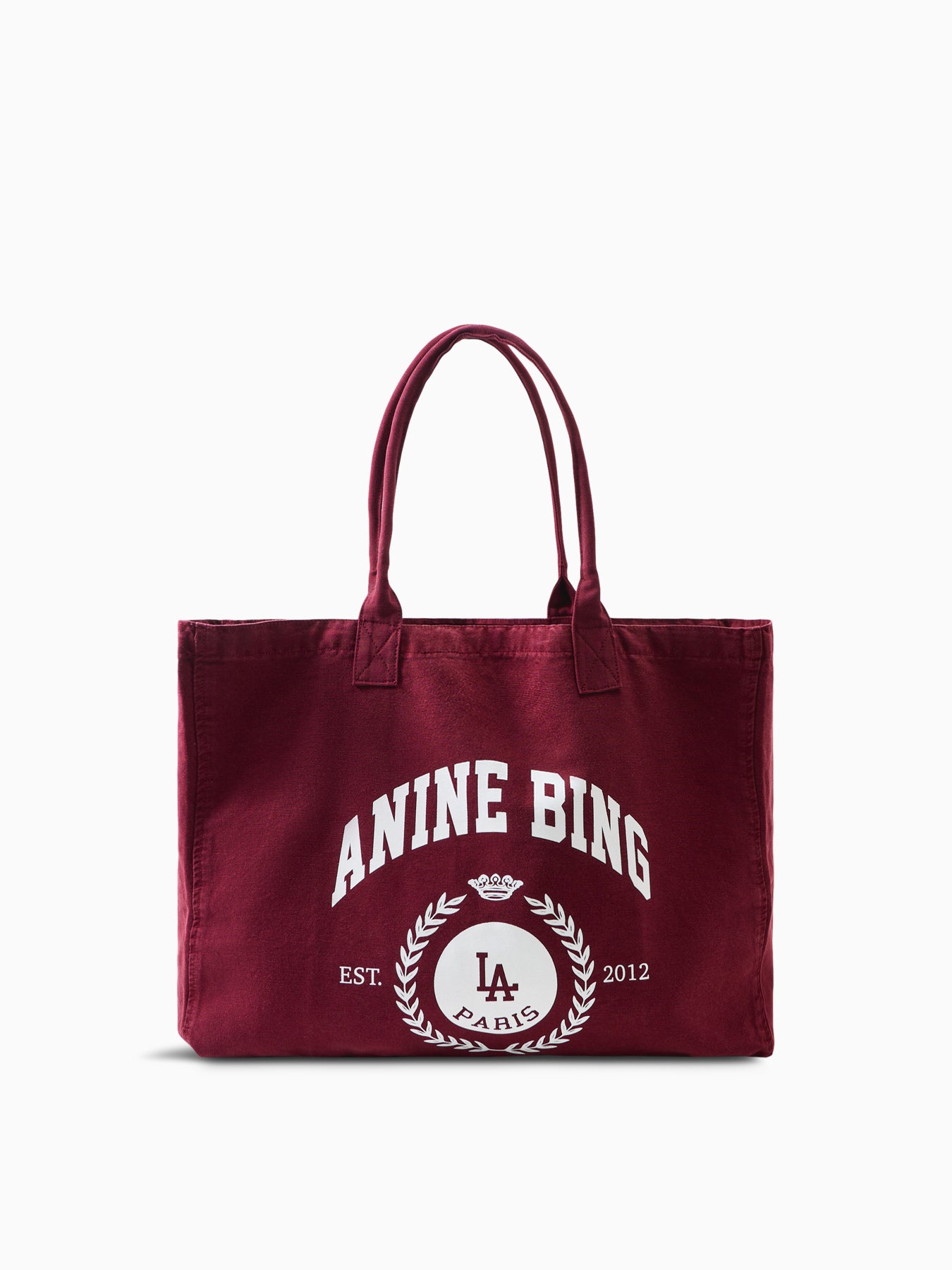 Leo Canvas Tote Bag Burgundy