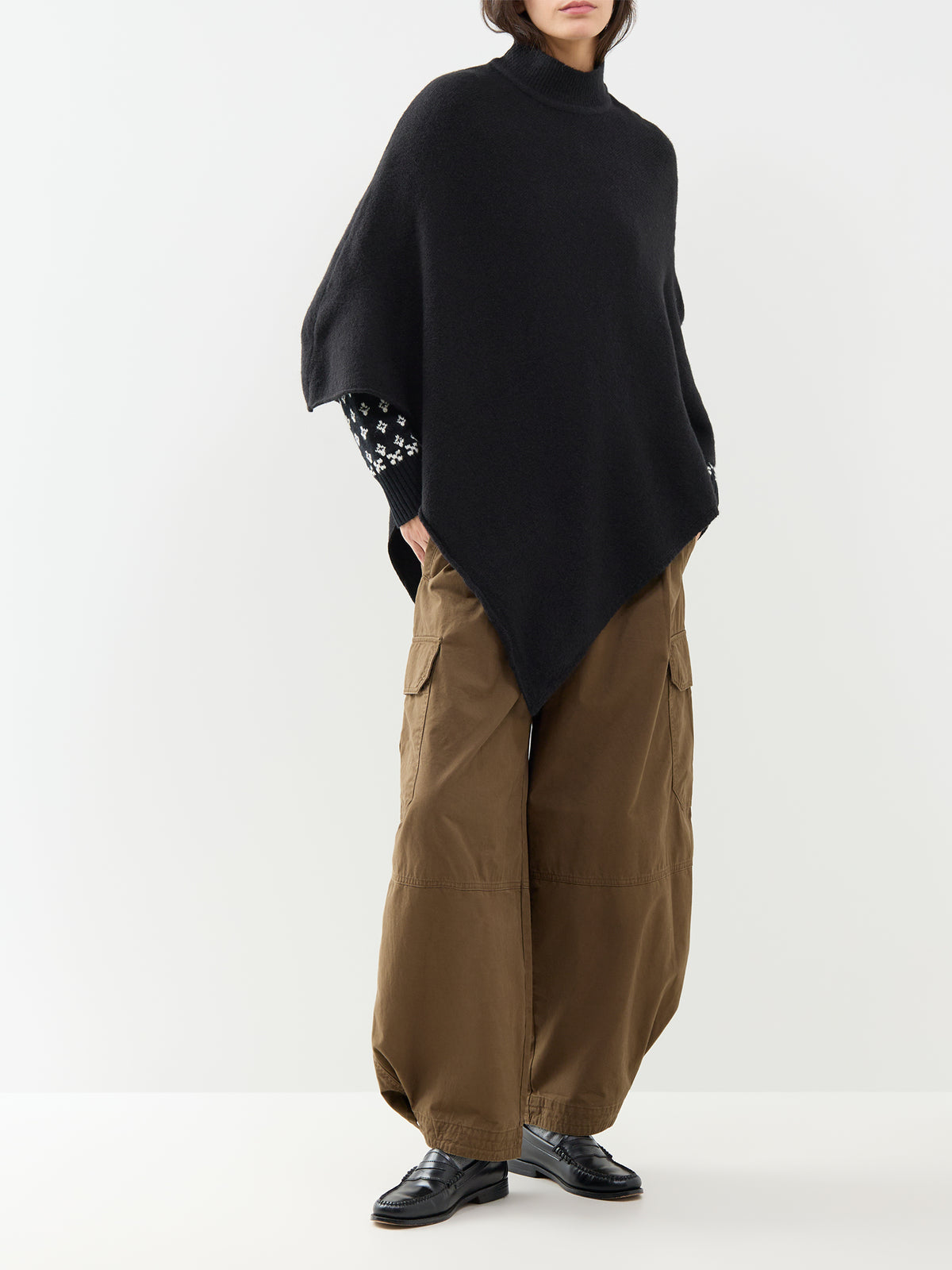 Fortuna High Neck Poncho