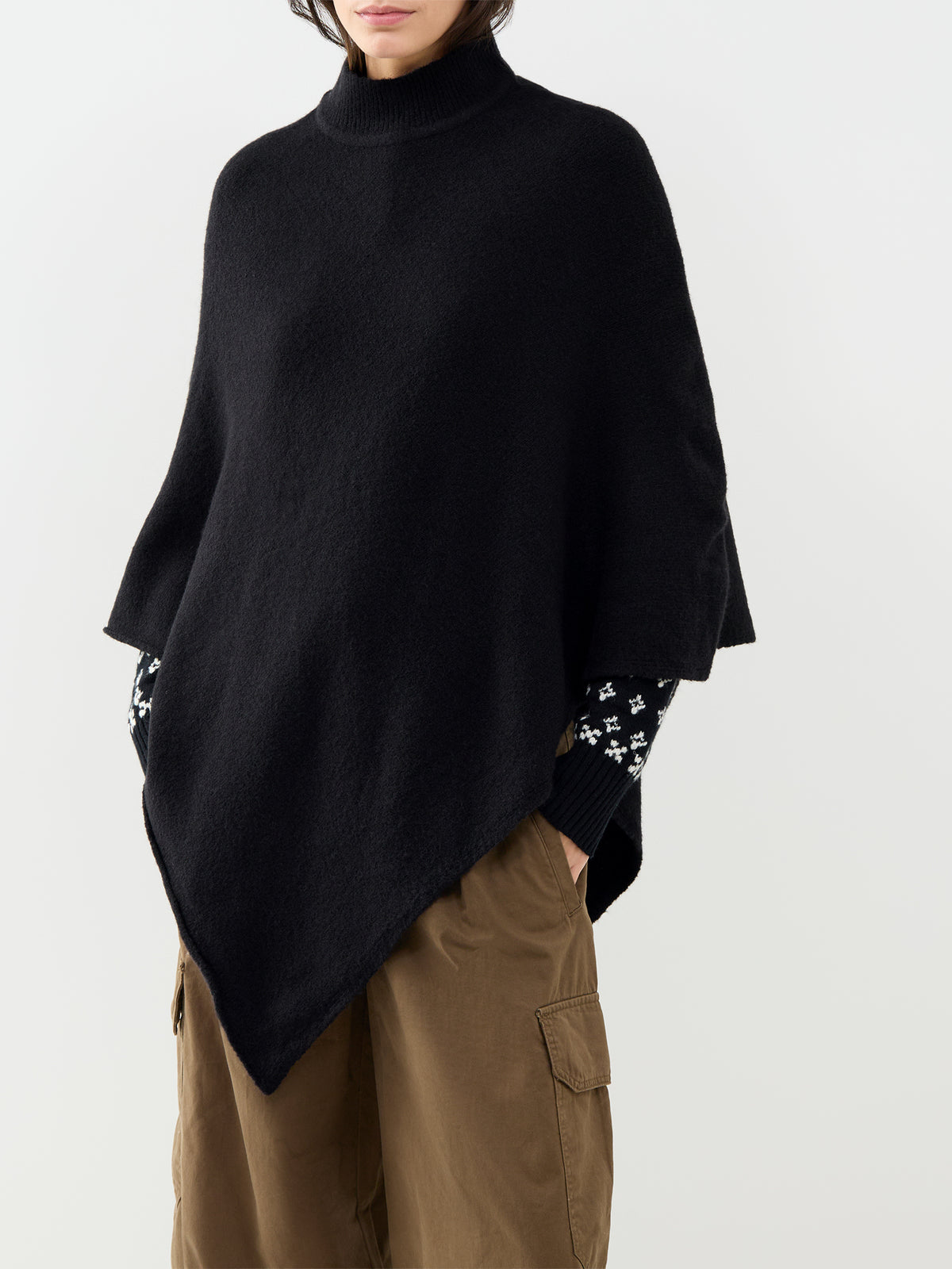 Fortuna High Neck Poncho