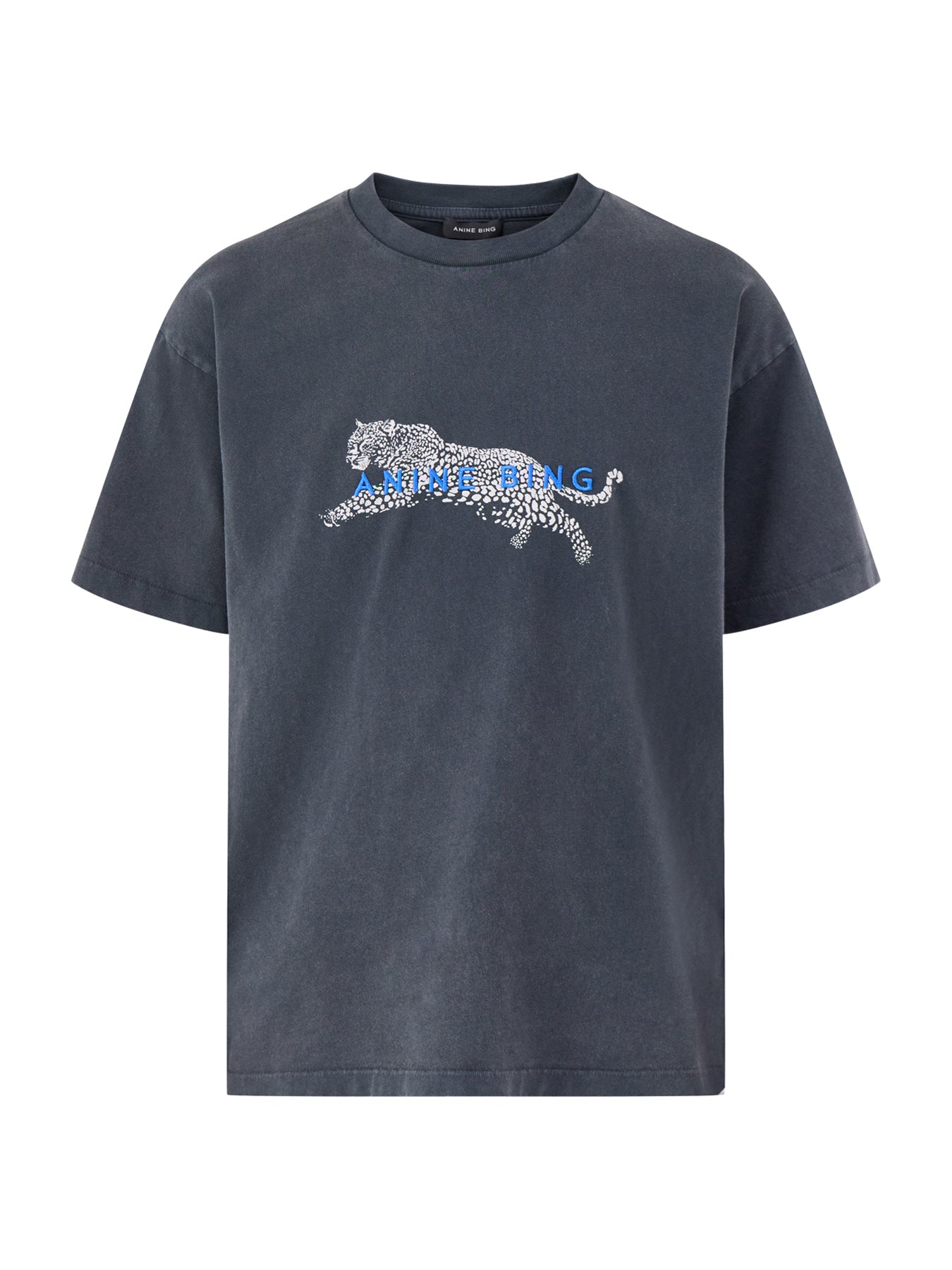 Cade Leopard T-Shirt Grey