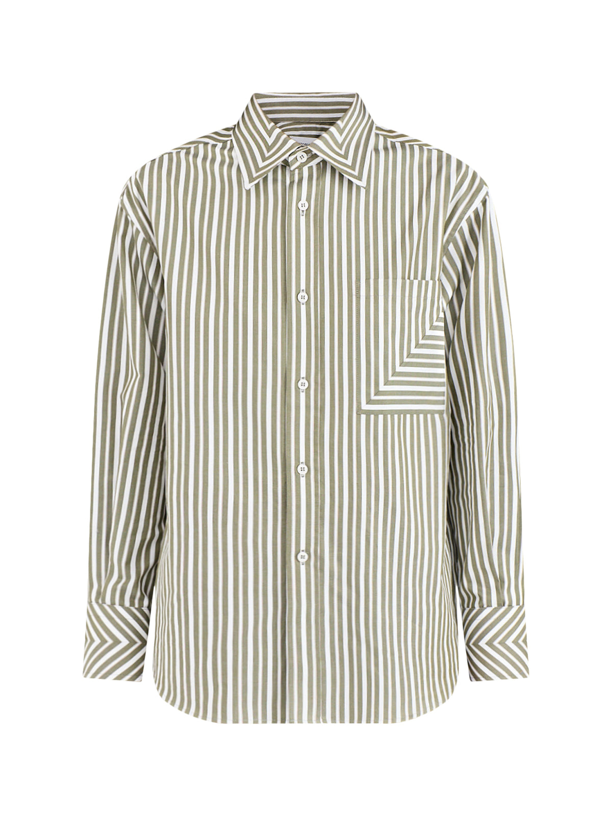 Pocket Detail Cotton Shirt Marsh Green