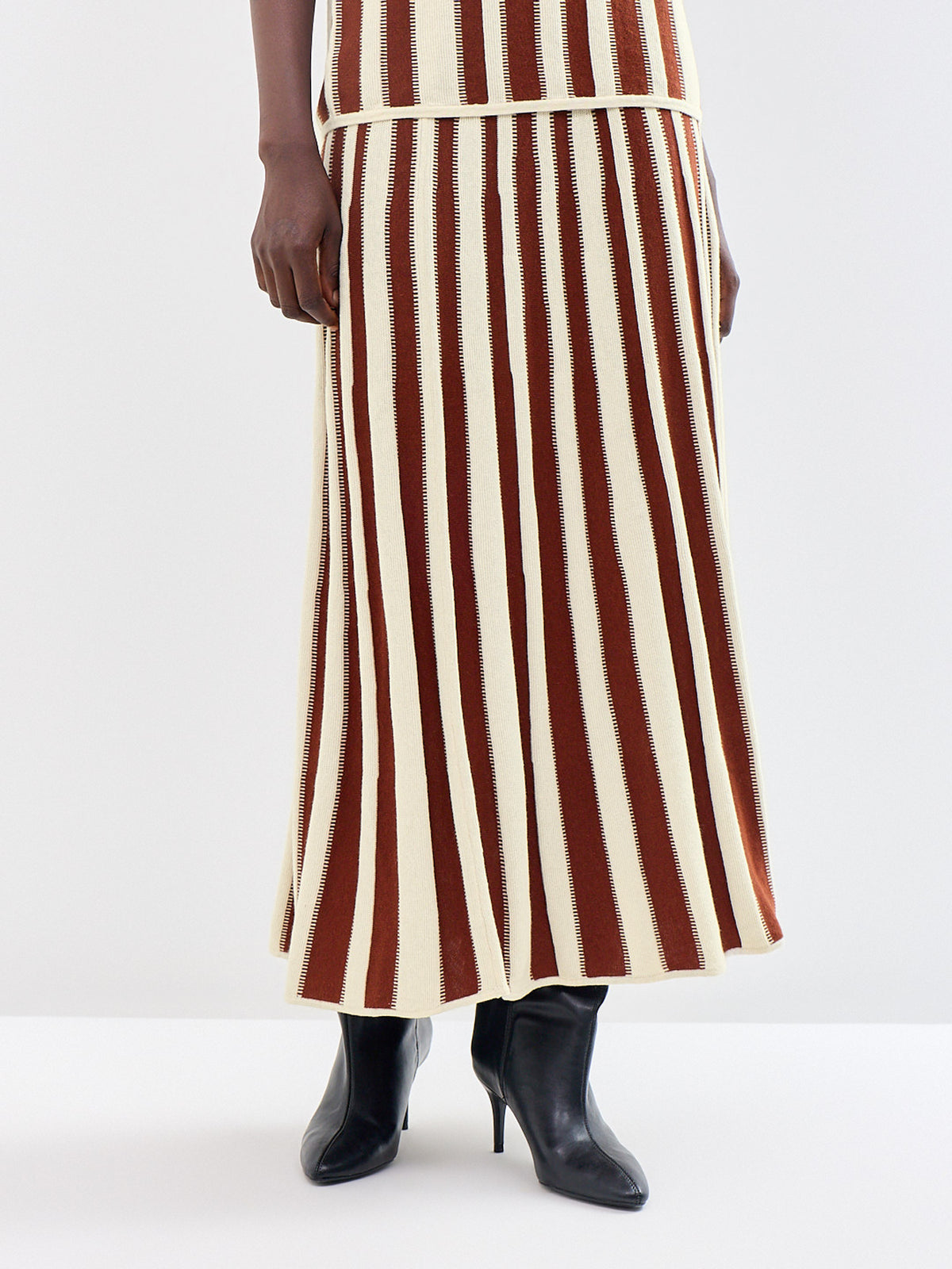 Lina High Waisted Knit Maxi Skirt Multi