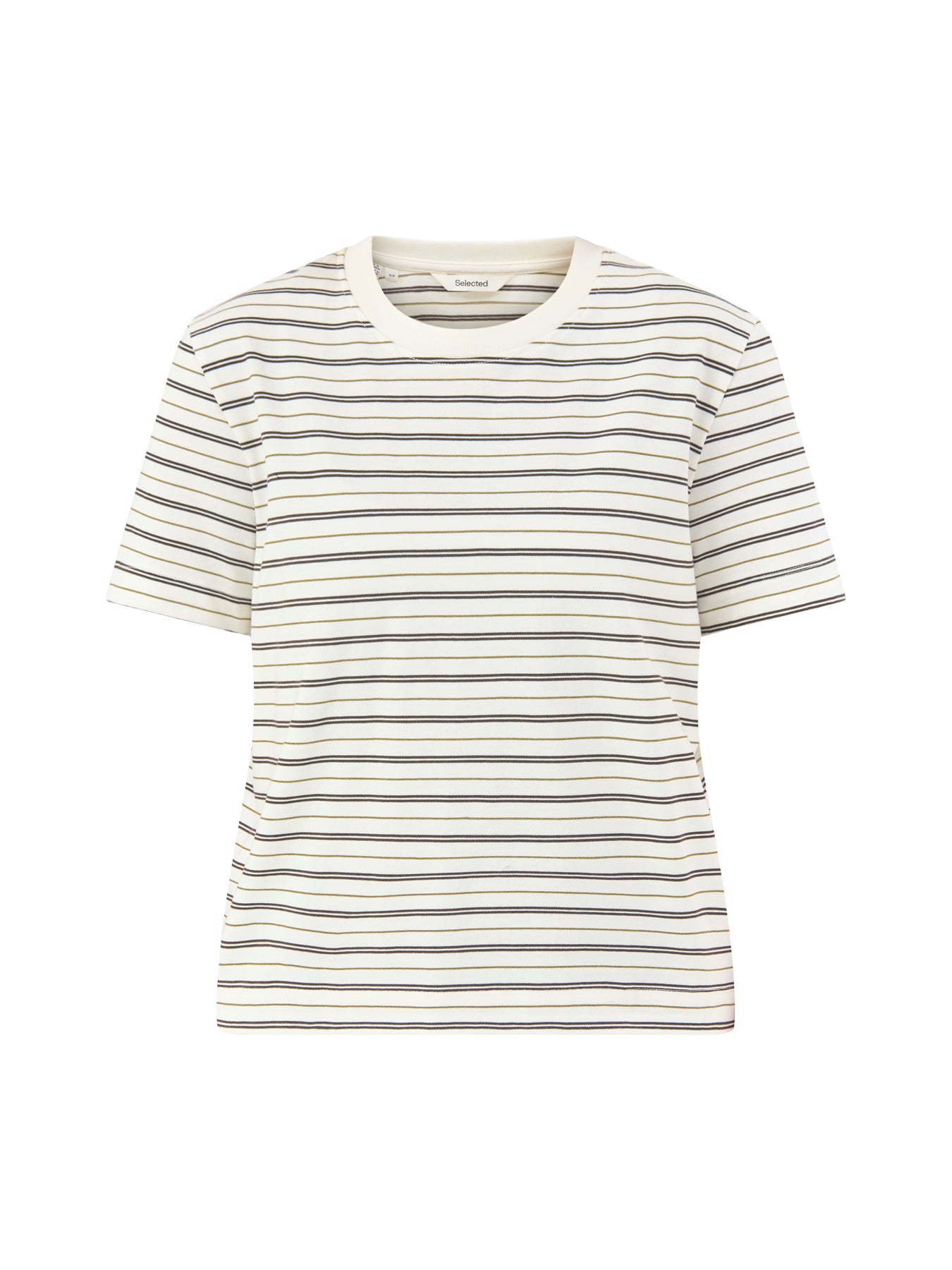 Essential Striped Boxy T-Shirt Brown