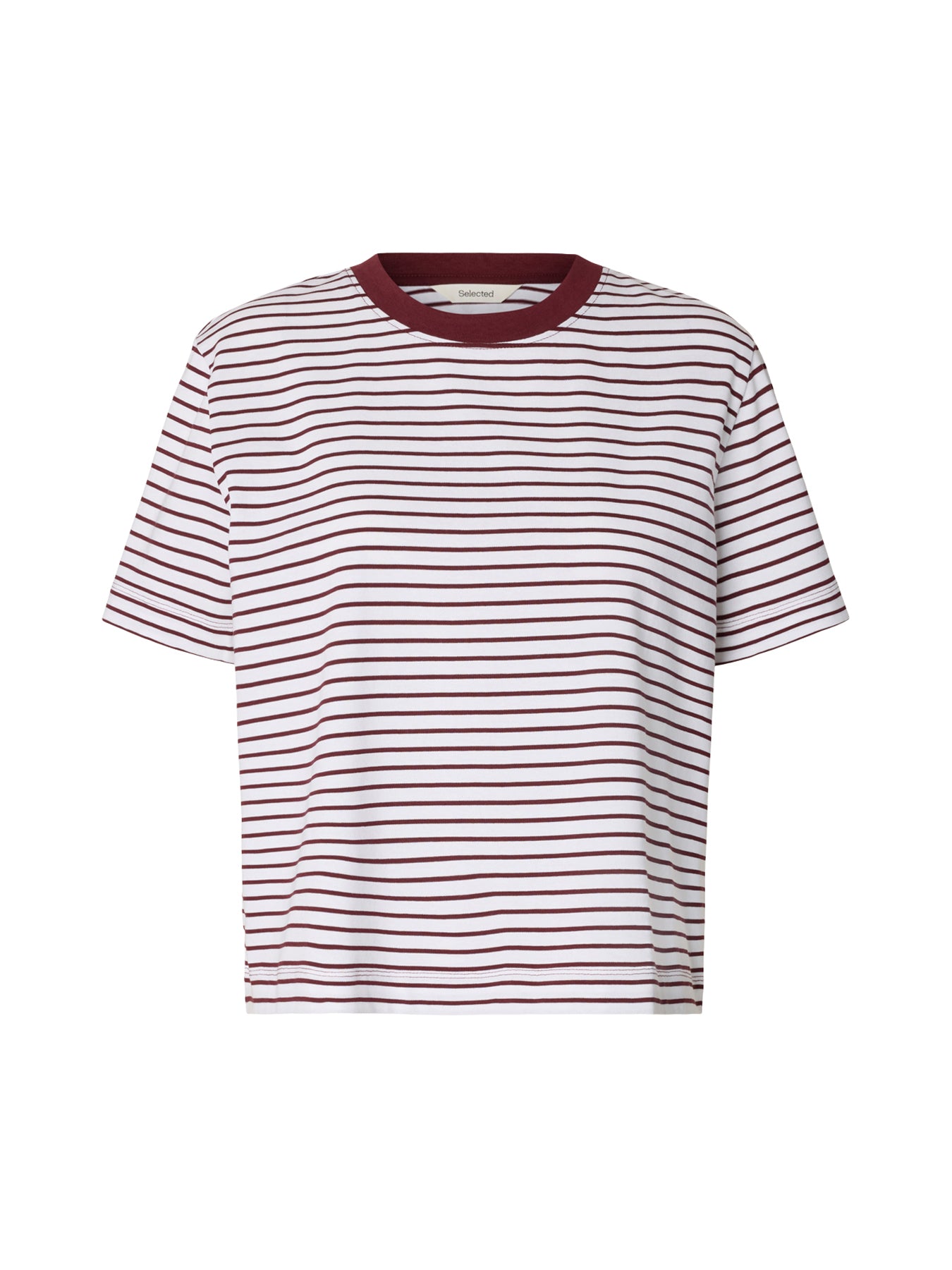 Essential Striped Boxy T-Shirt Brown