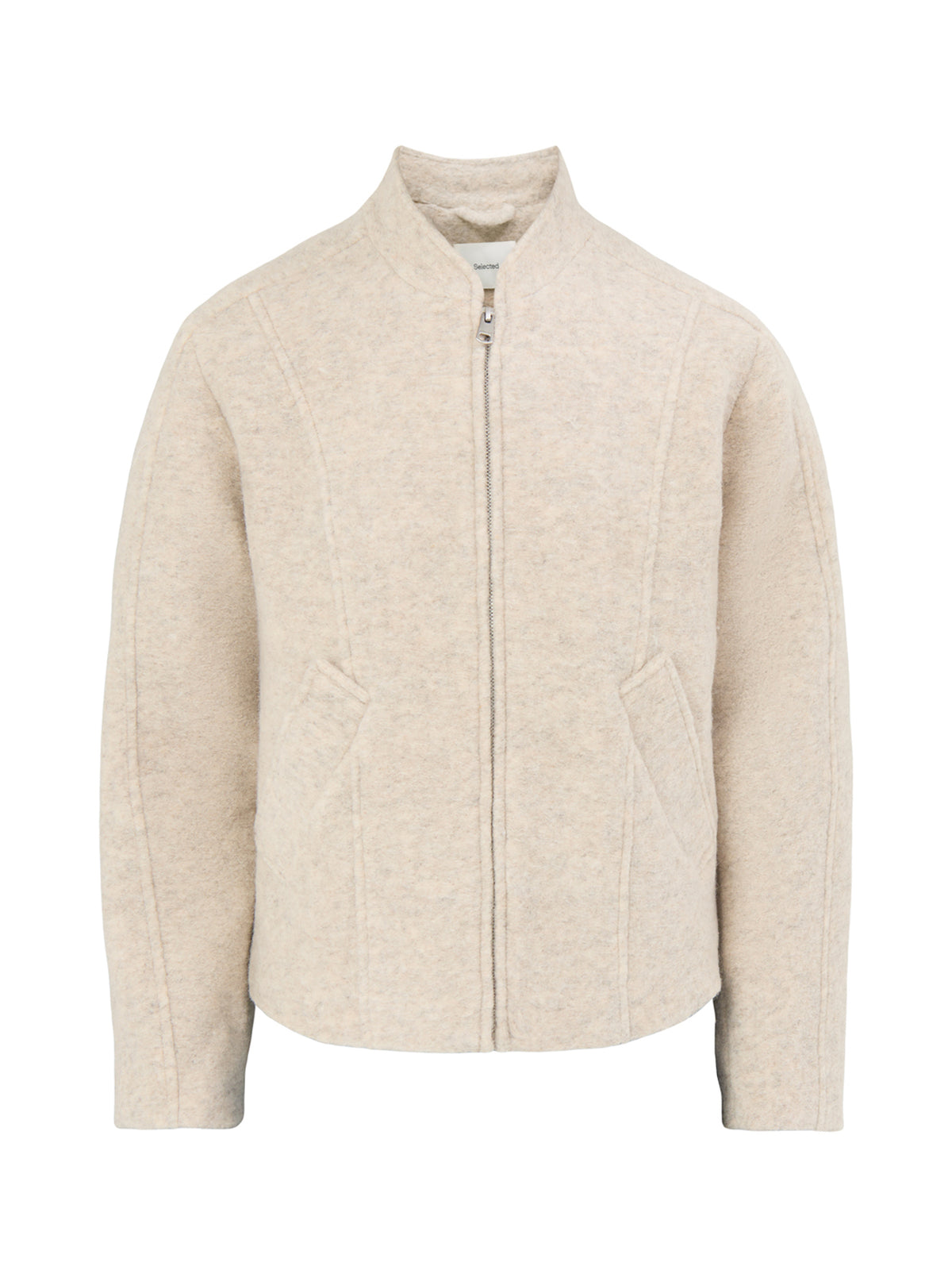 Recycled Wool Blend Jacqueline Jacket - Silver Birch