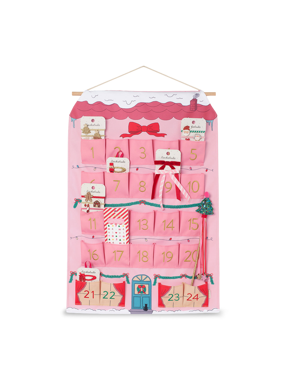 Kids' Christmas Dolls House Reusable Advent Calendar Pink