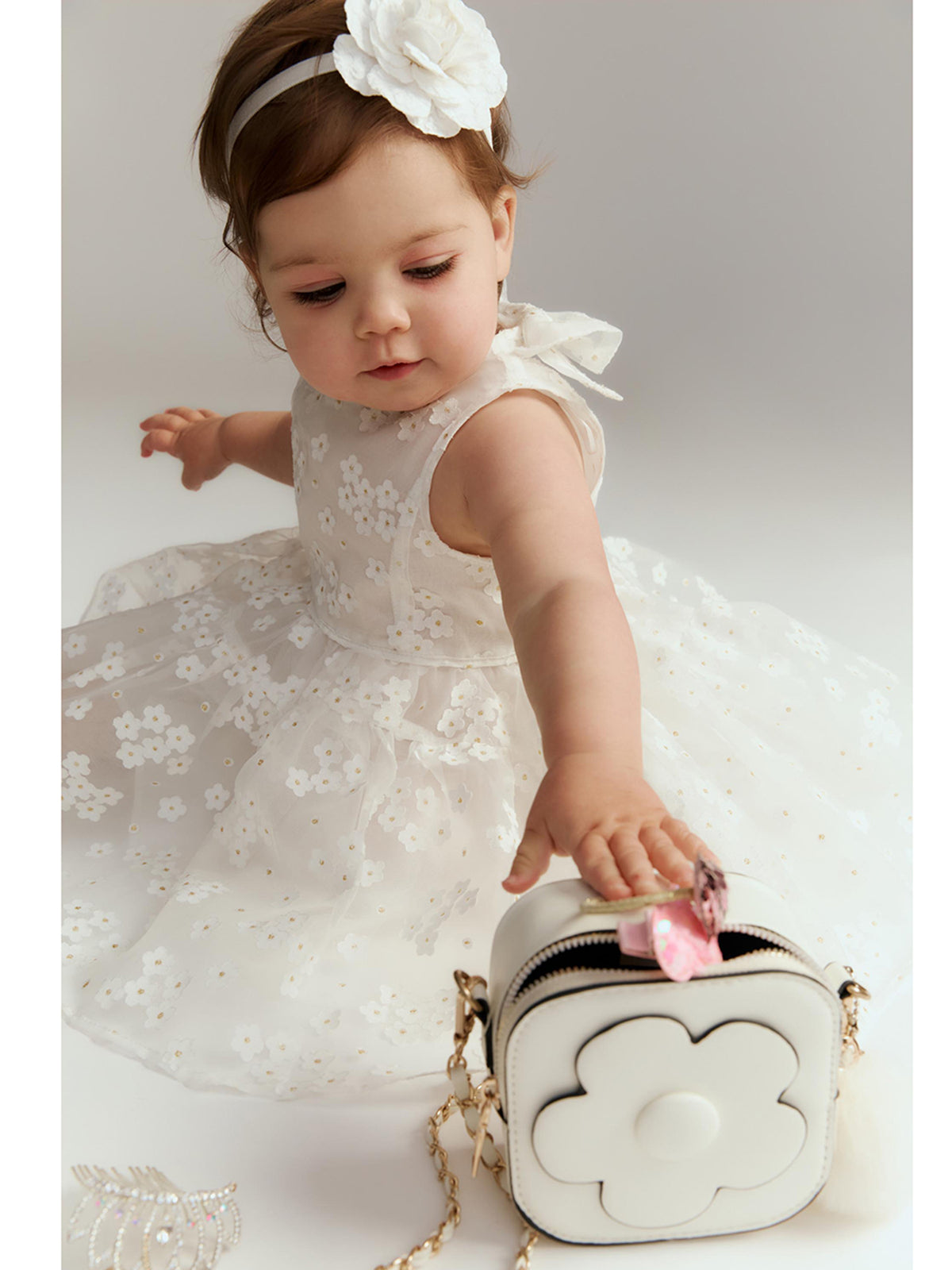 Baby Anabelle Mini Dress White