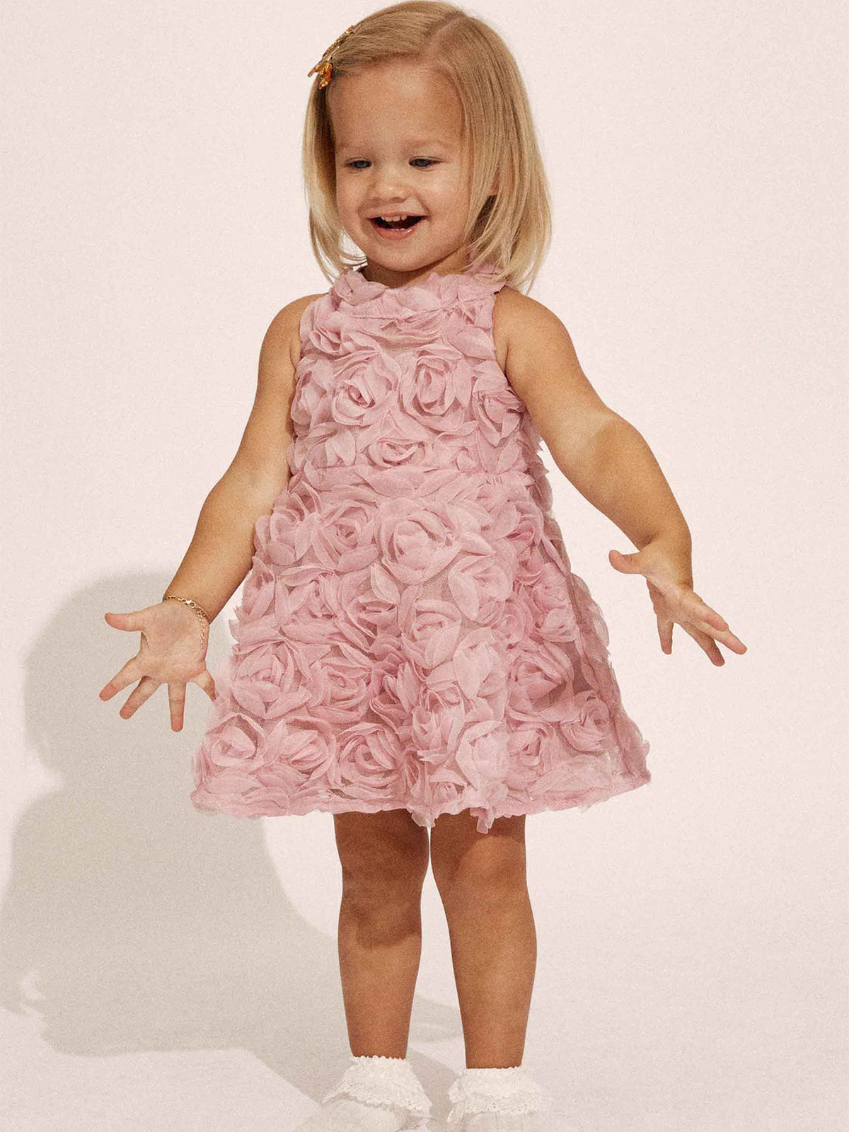 Baby Pia Rosette Dress Pink