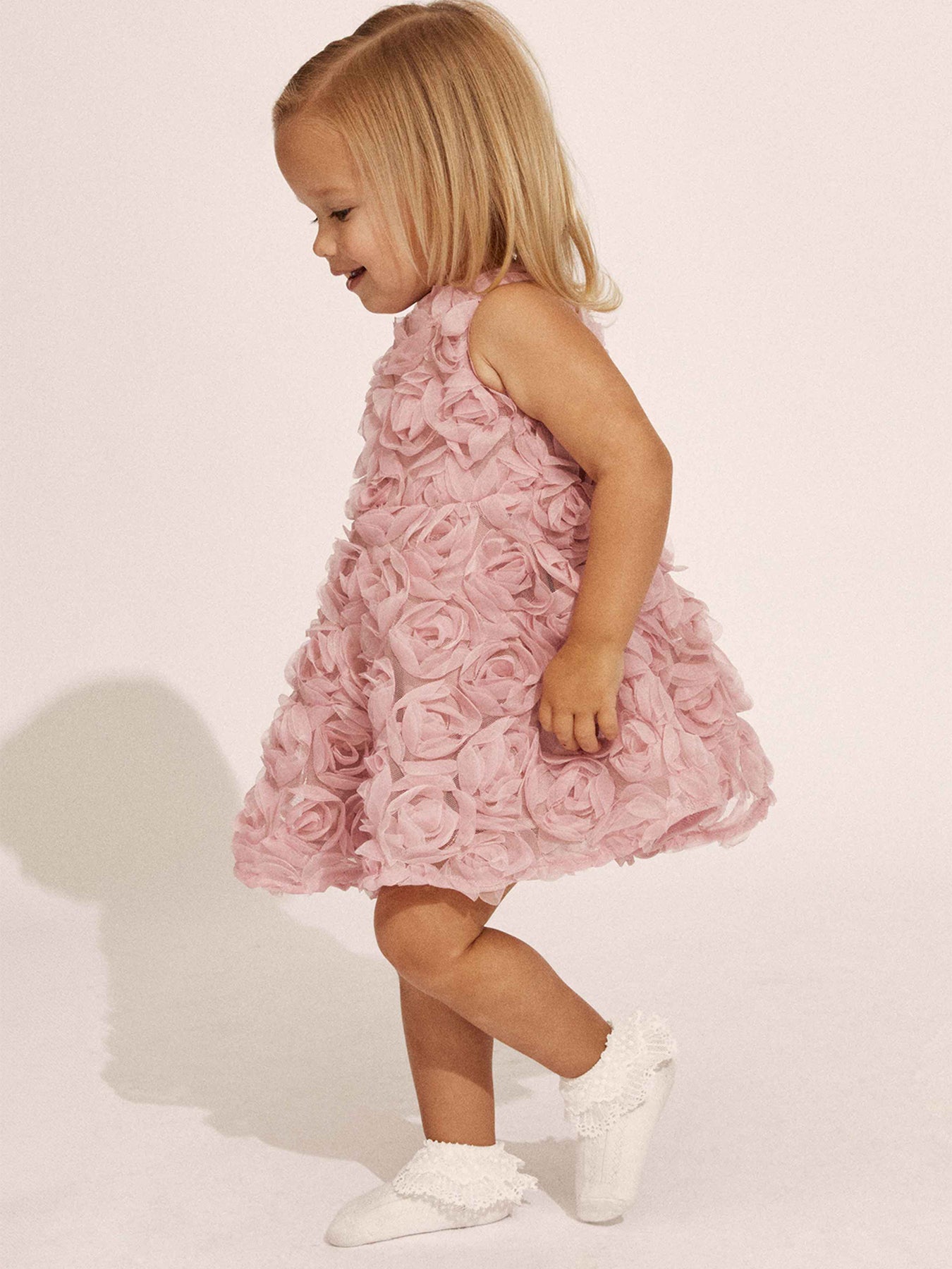 Baby Pia Rosette Dress Pink