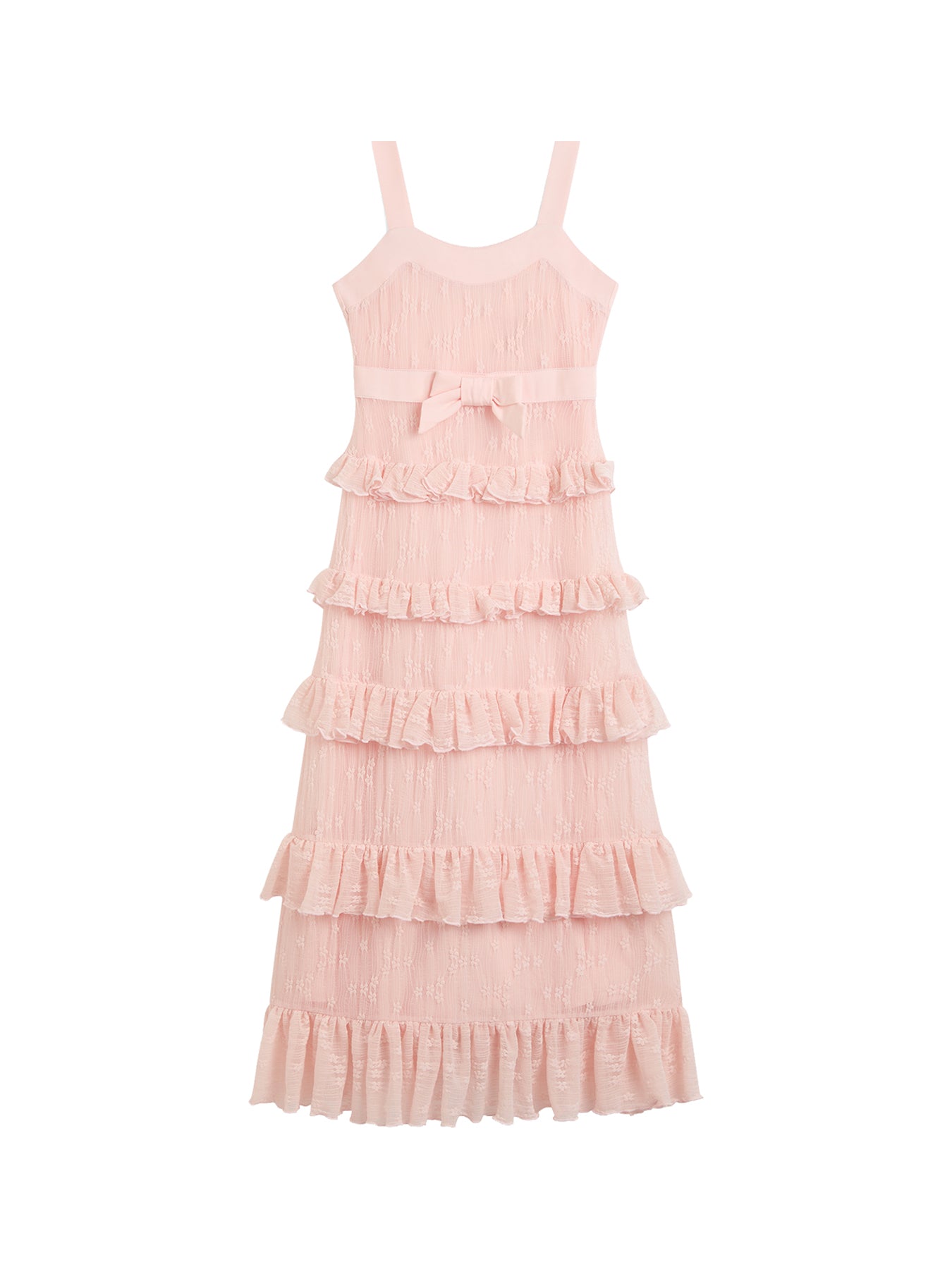 Kids' Alicia Tiered Maxi Dress Pink