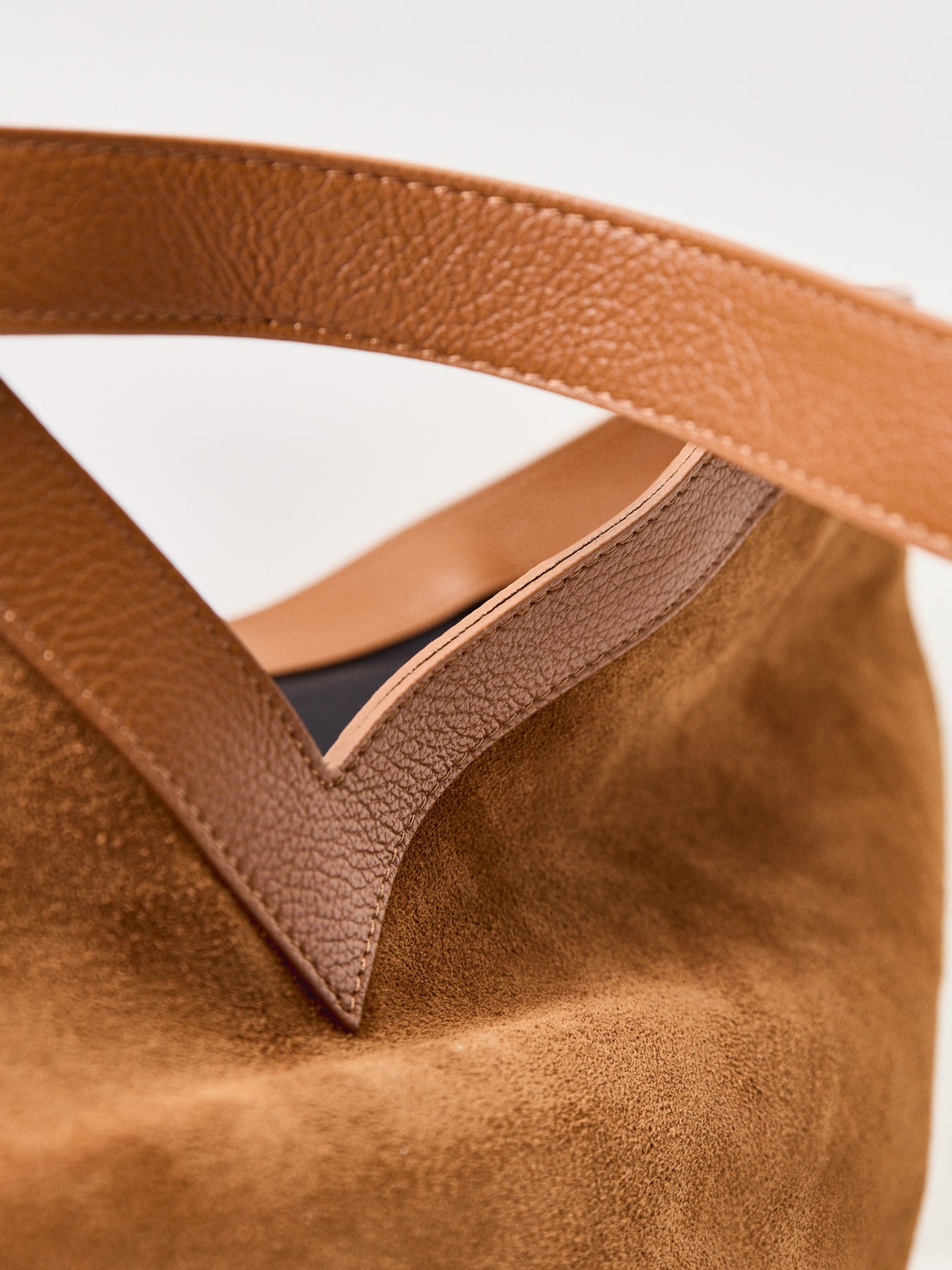 Vieras Suede Tote Bag Tan
