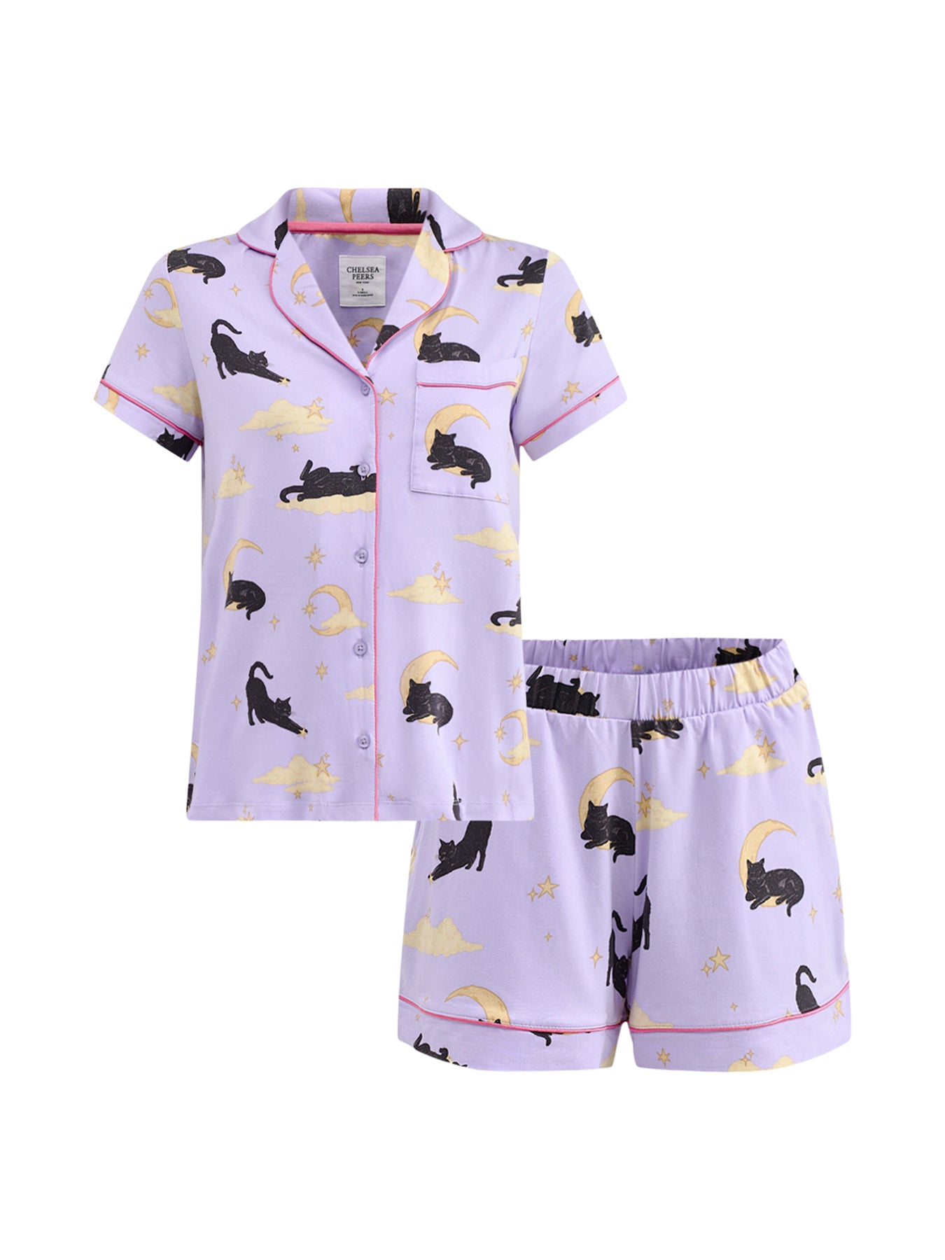 Cats On Clouds Recycled Polyester Short Pyjama Set