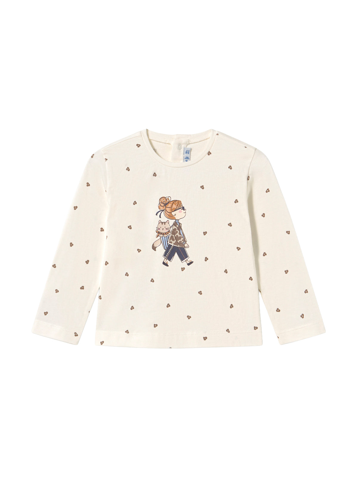 Cotton Printed Long-Sleeved Baby T-Shirt