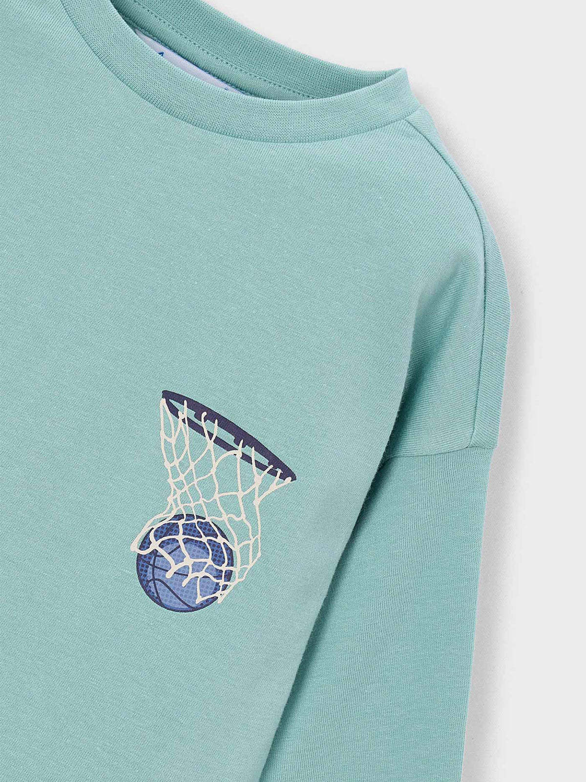 Kids' Back Print Long Sleeve T-Shirt Blue