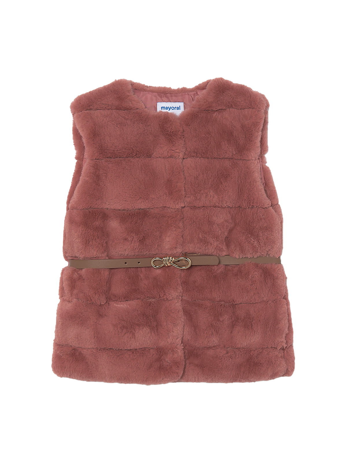 Kids’ Faux Fur Gilet with Belt