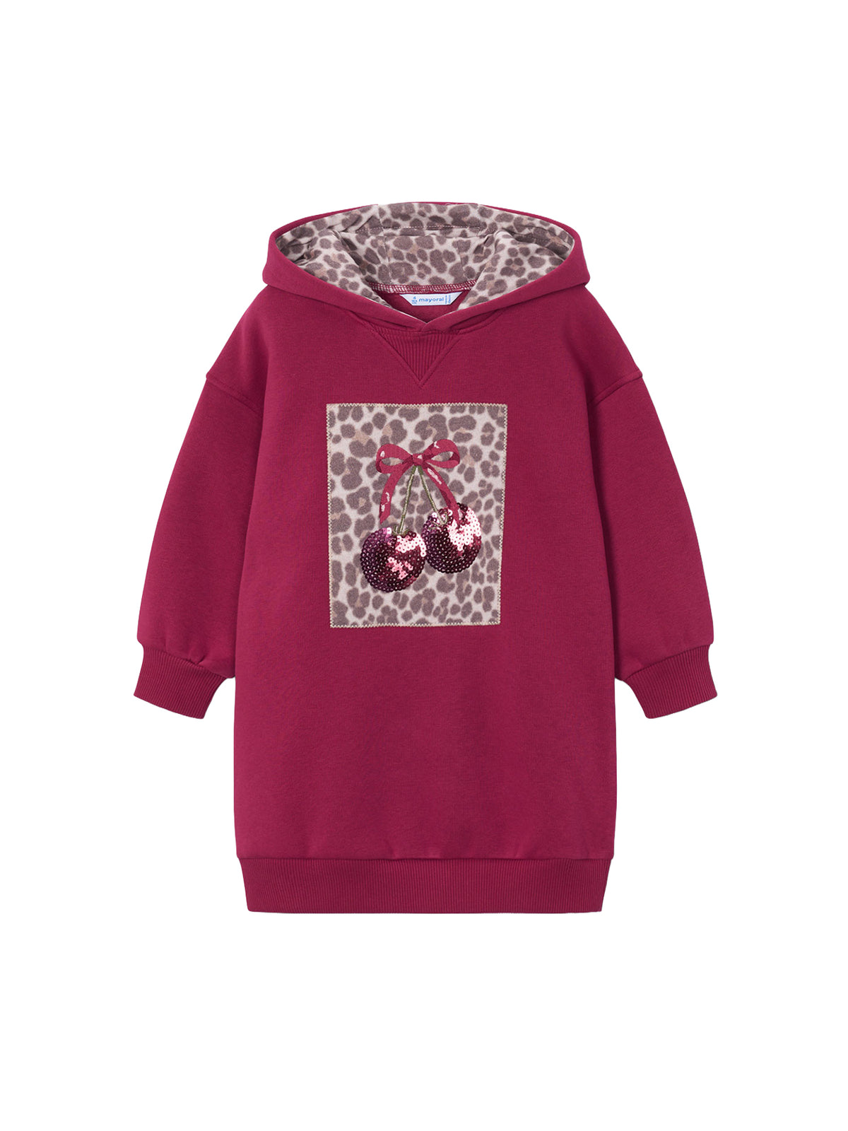 Kids' Hooded Sweat Dress Pink