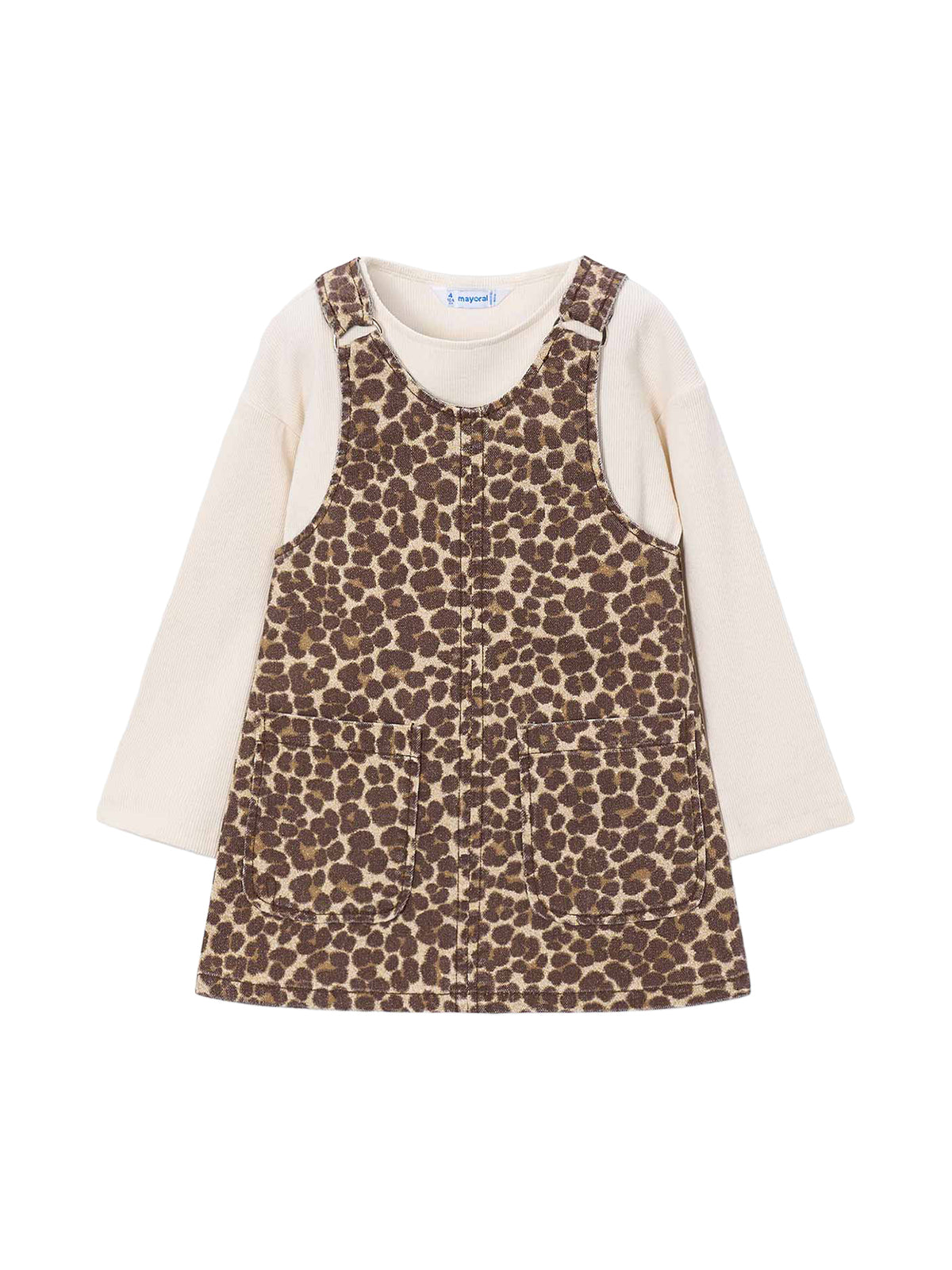 Cotton Twill Pinafore Dress - Chestnut