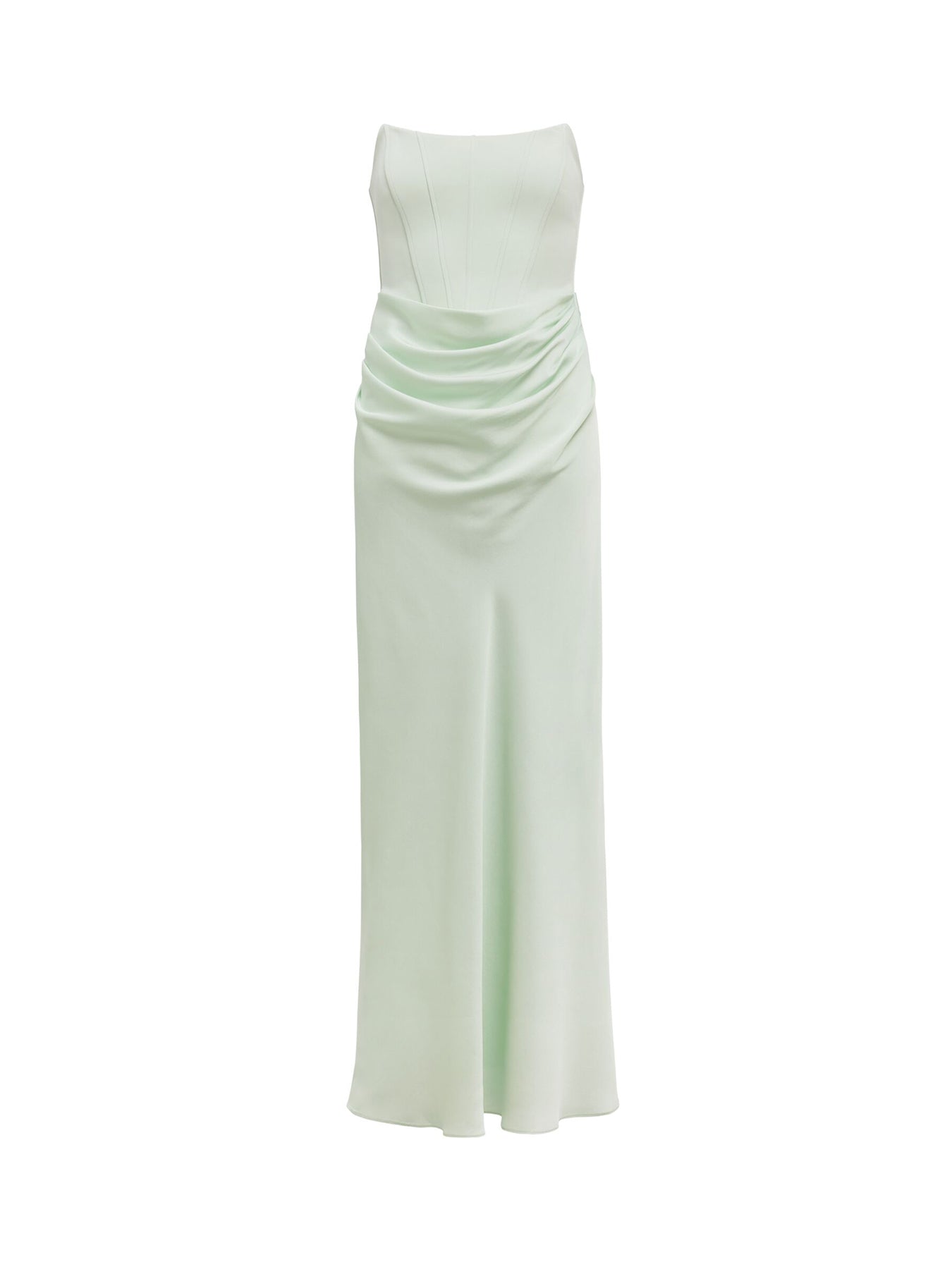Isra Drape Strapless Maxi Dress Green – Fenwick
