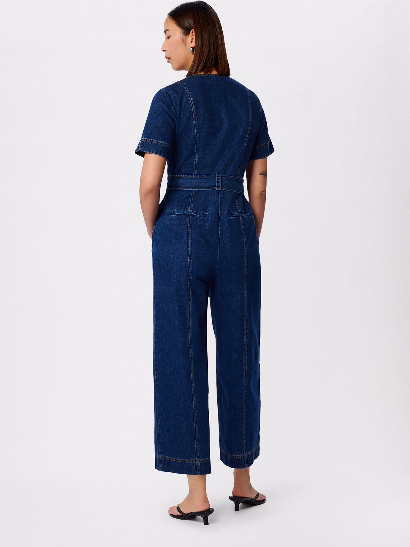 Button Down Jumpsuit Blue