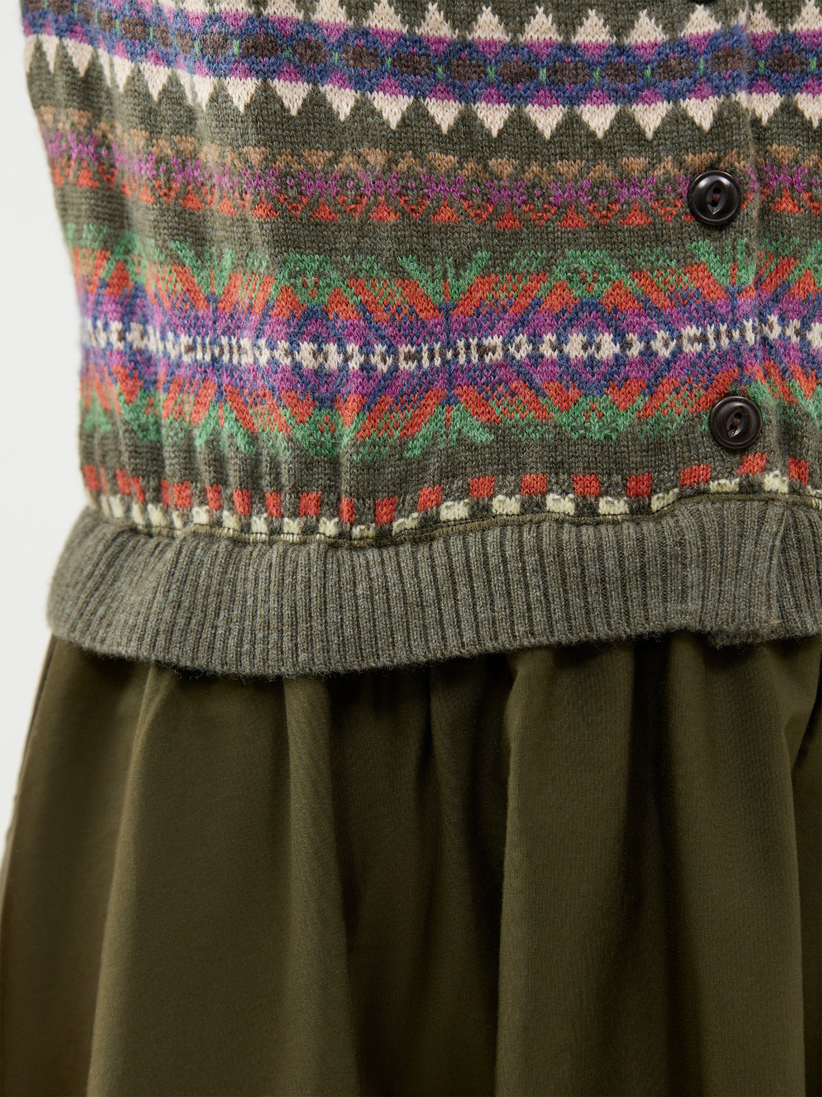 Fair Isle Cotton Knitted Dress