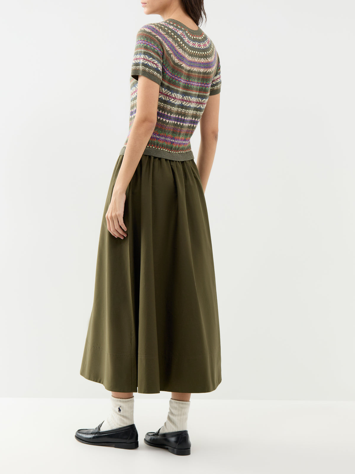 Fair Isle Cotton Knitted Dress