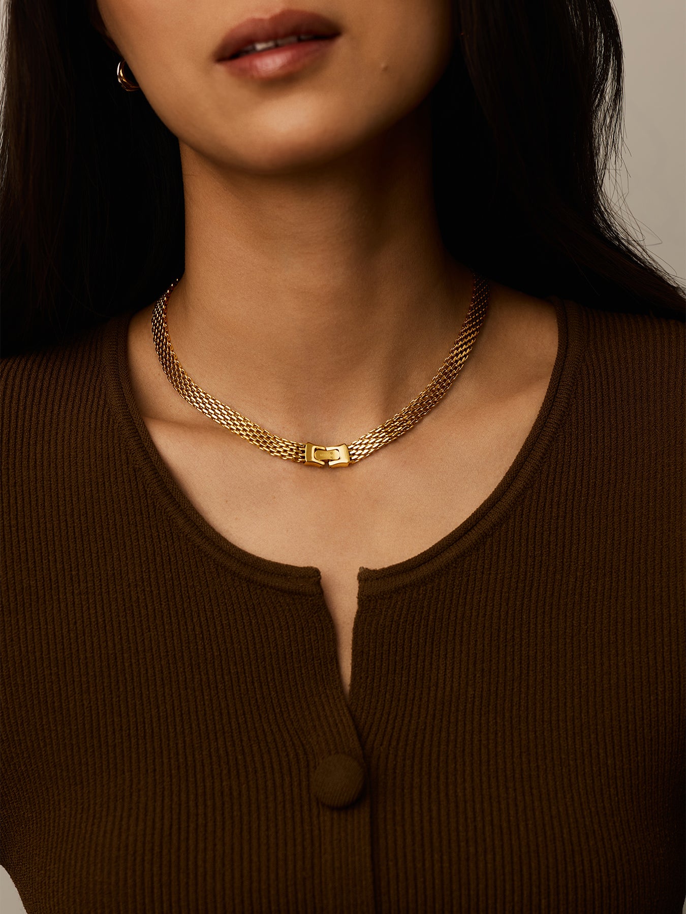 Missoma Heirloom Chain Choker Necklace Gold
