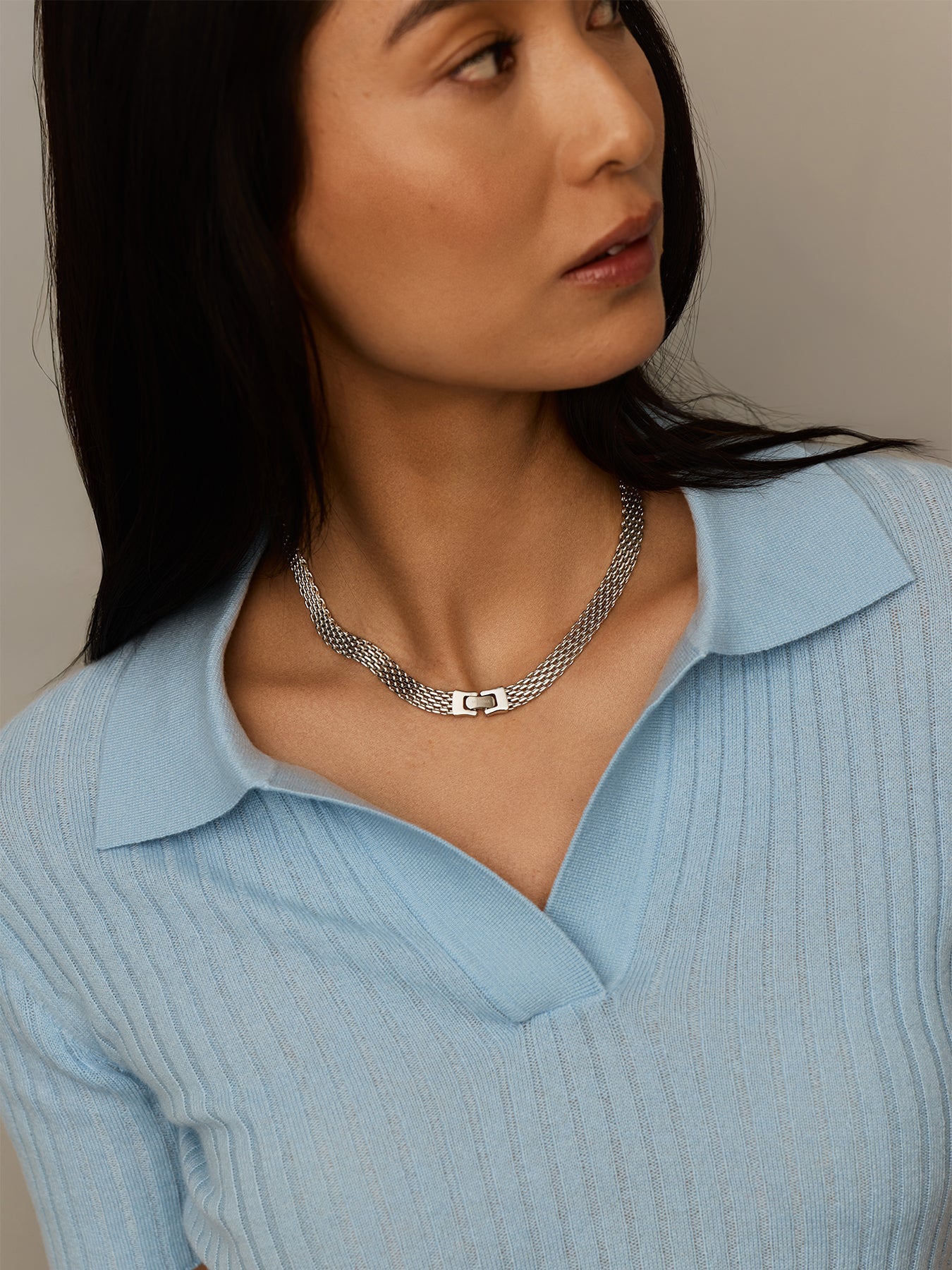 Missoma Heirloom Chain Choker Necklace Silver